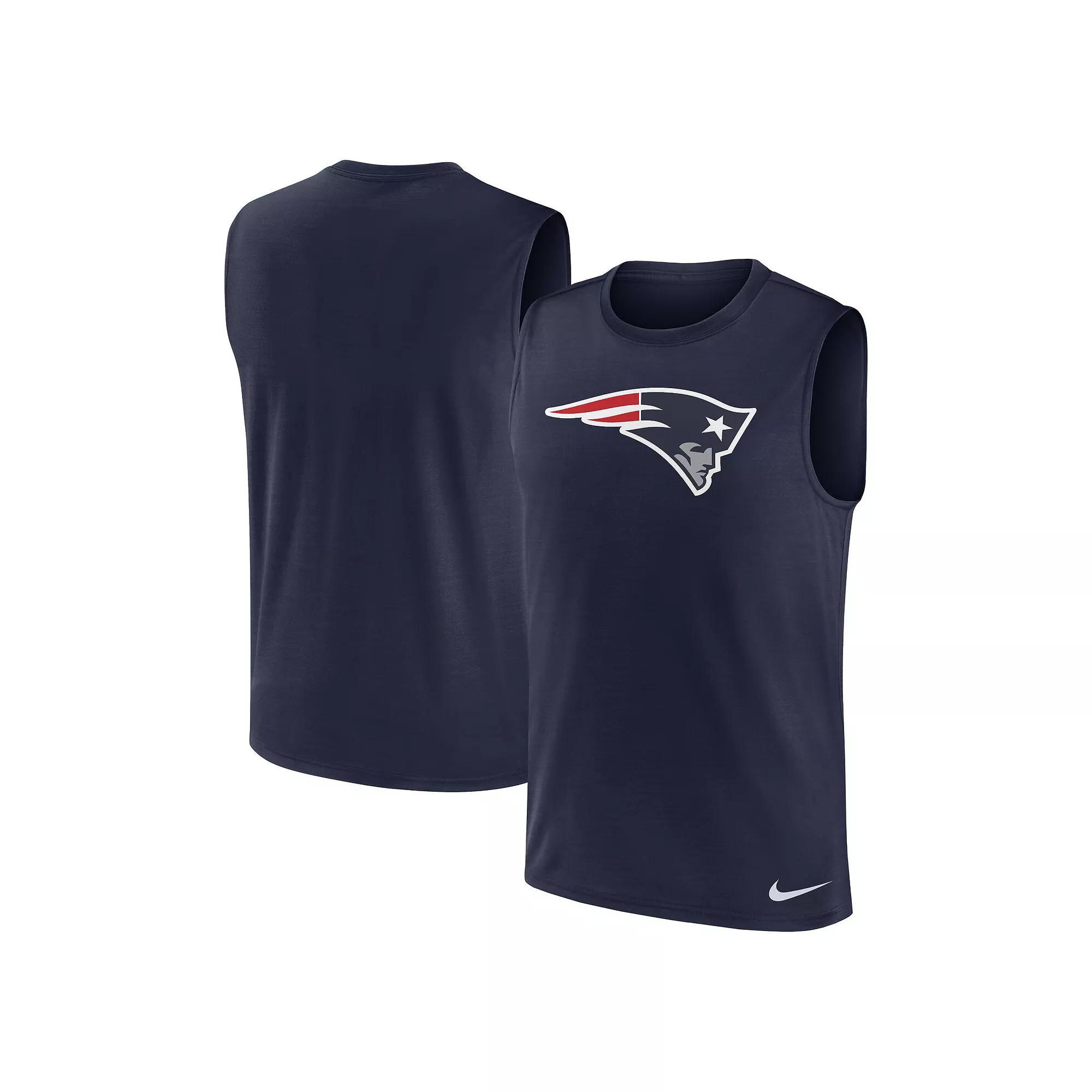 Men's Nike Navy New England Patriots Blitz Legend Muscle Perform Tank Top, Size: XL, Blue Product Image
