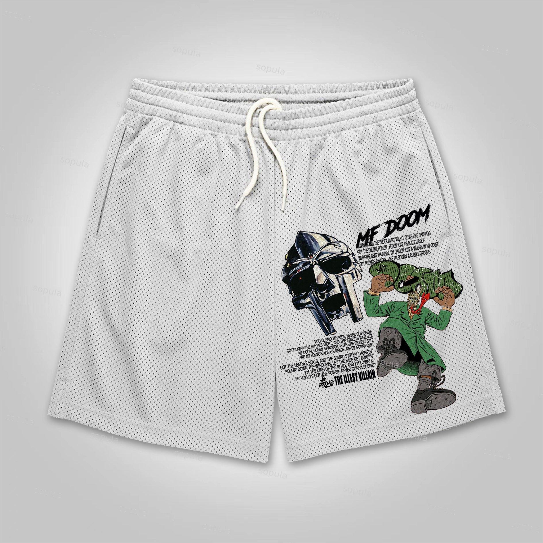 Sopula The Illest Villain Mf Doom Graphic Mesh Shorts Product Image