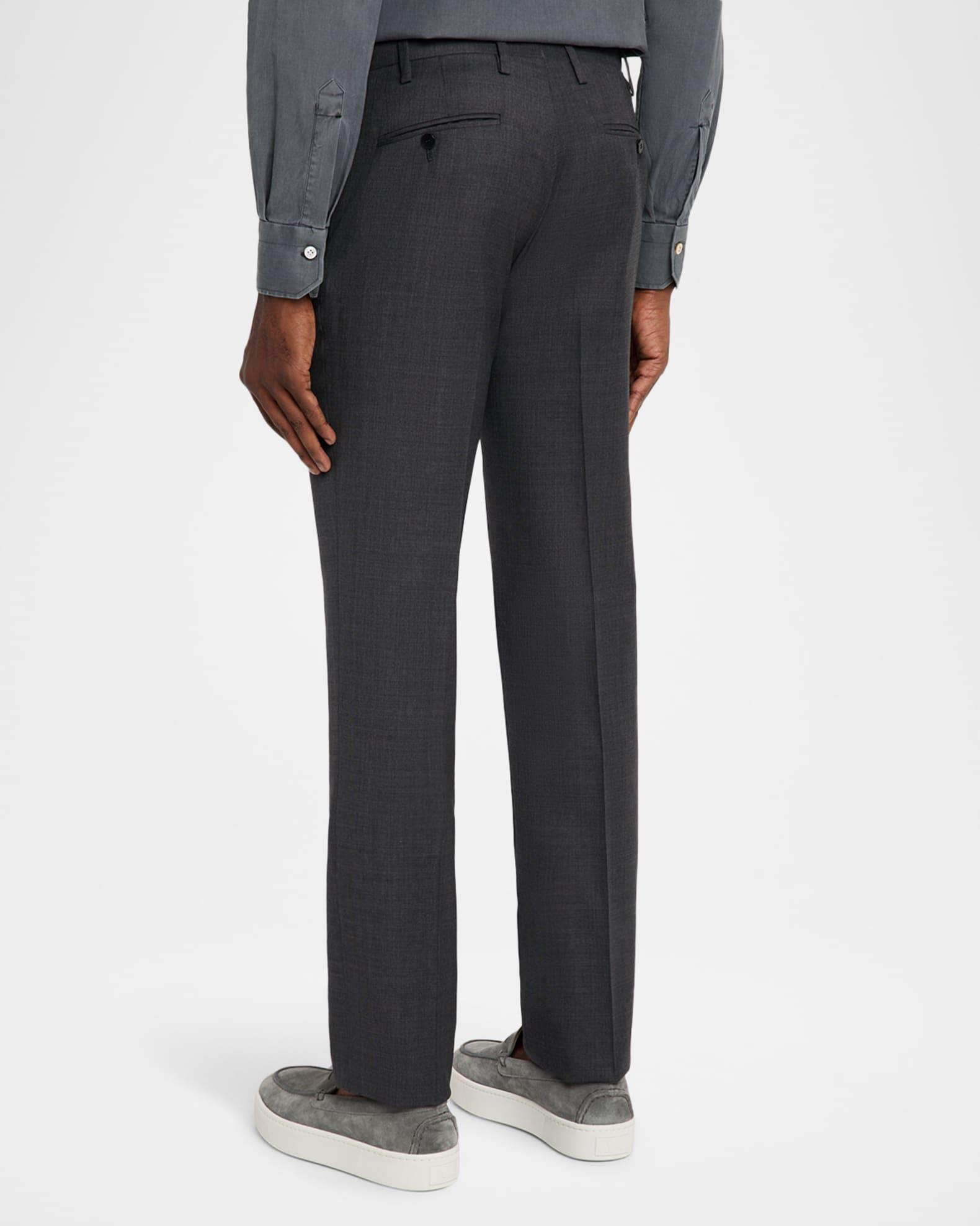 Men's Wool Twill Flat-Front Trousers Product Image