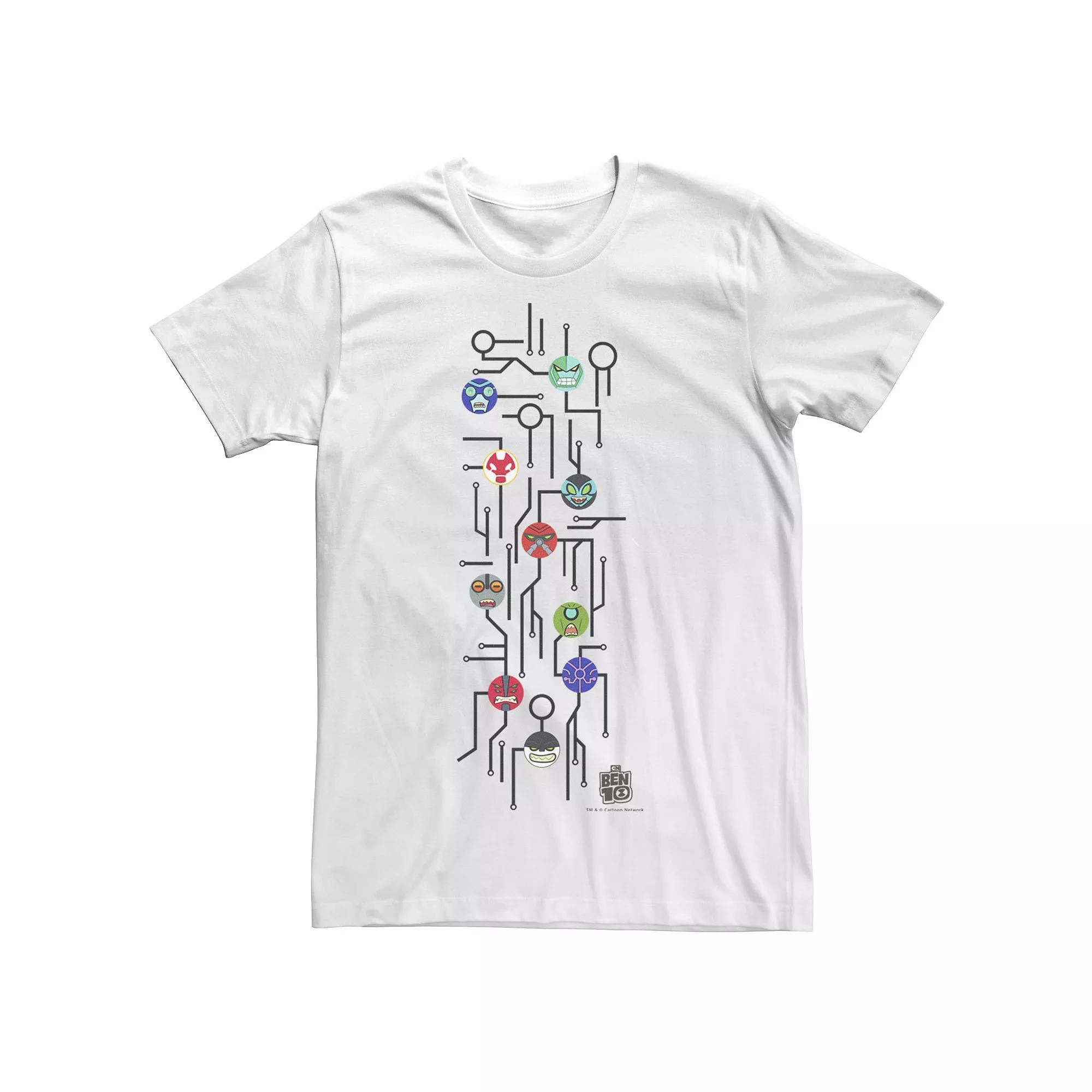 Men's Ben 10 Alien Map Tee, Size: XL, White Product Image