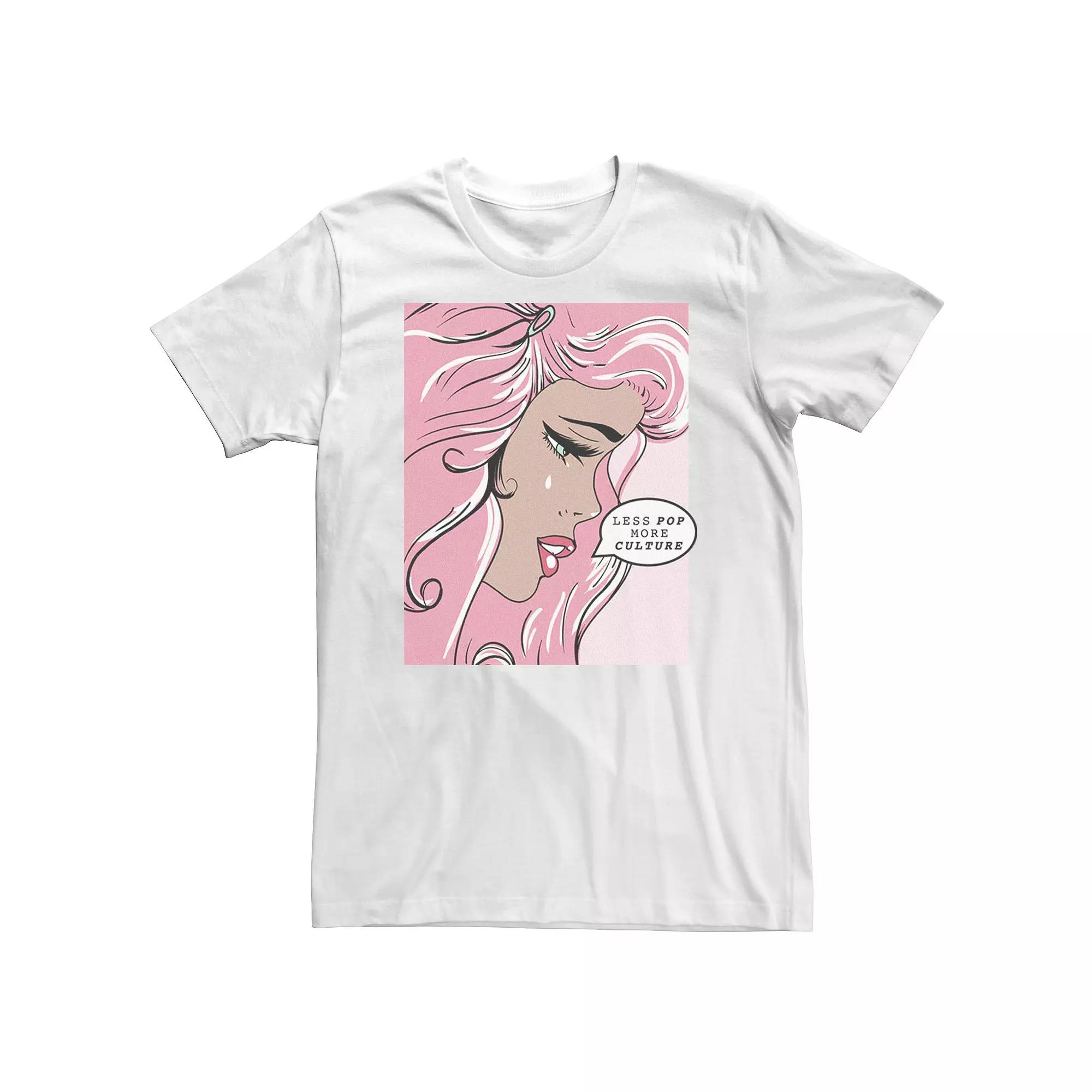 Big & Tall Trendy "Less Pop More Culture" Poster Tee, Men's,  Product Image