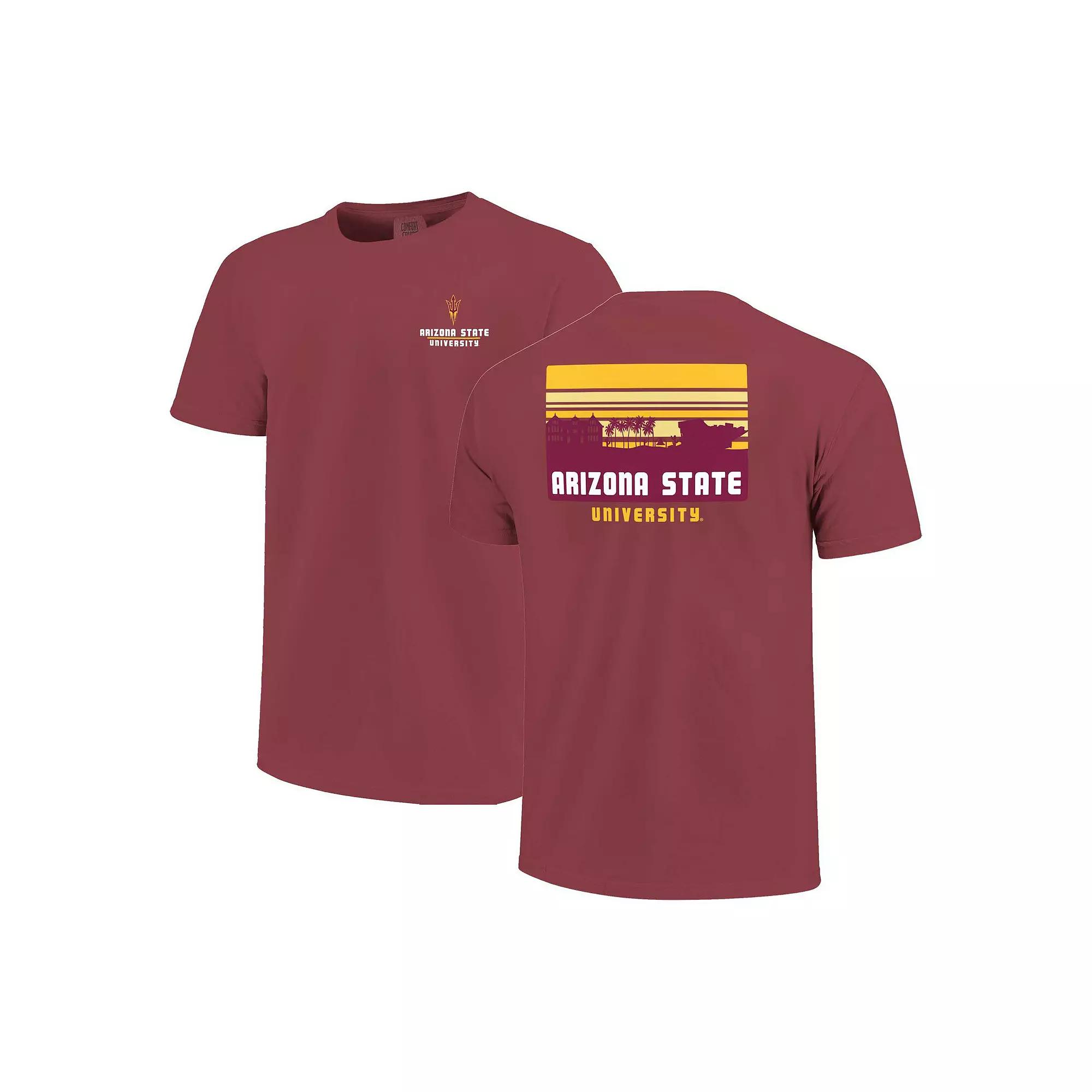 Men's Cardinal Iowa State Cyclones Striped Campus Skyline T-Shirt,  Product Image