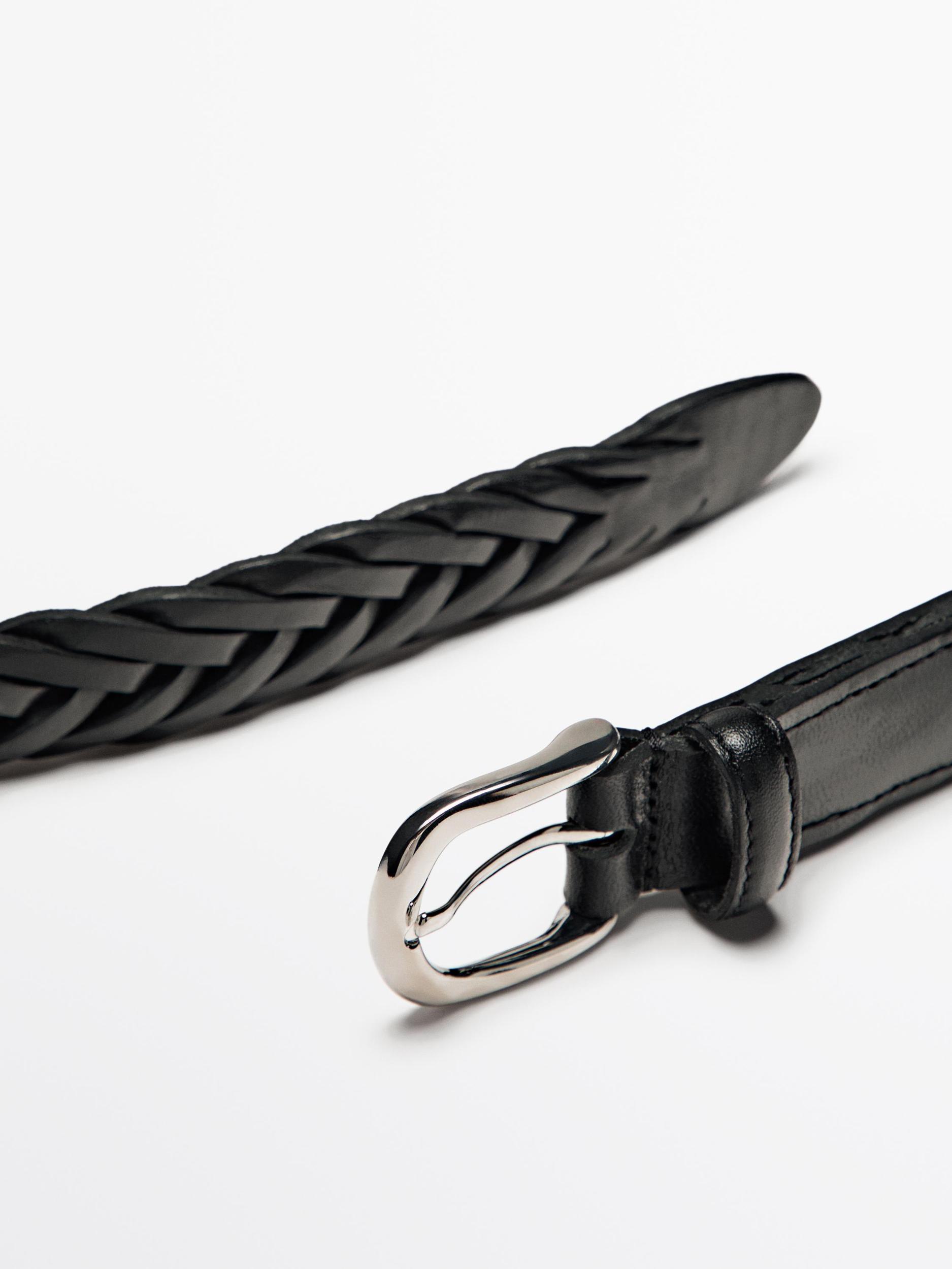 Plaited leather belt Product Image
