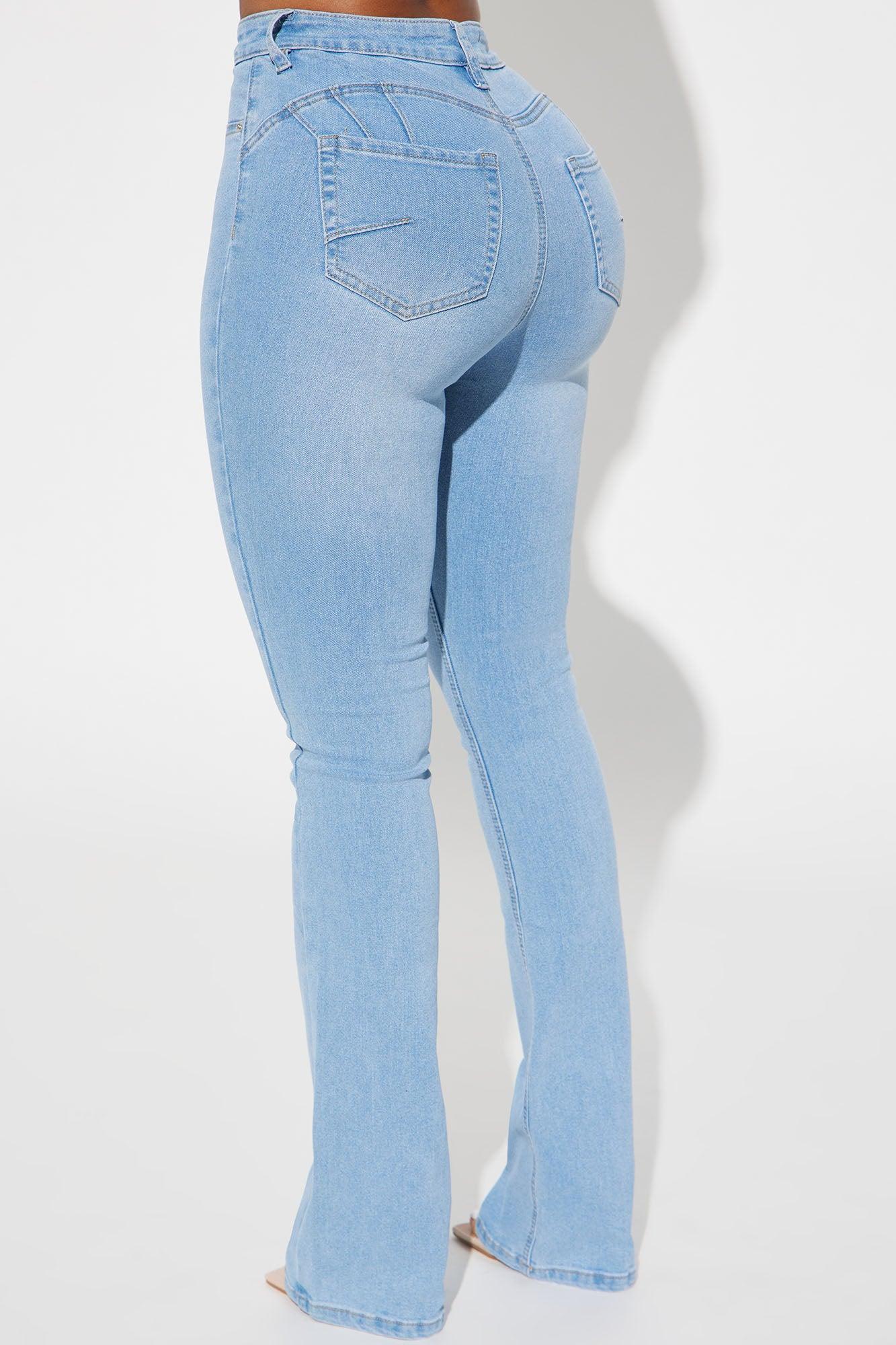 Mesa Booty Lifting Stretch Bootcut Jeans - Light Wash Product Image