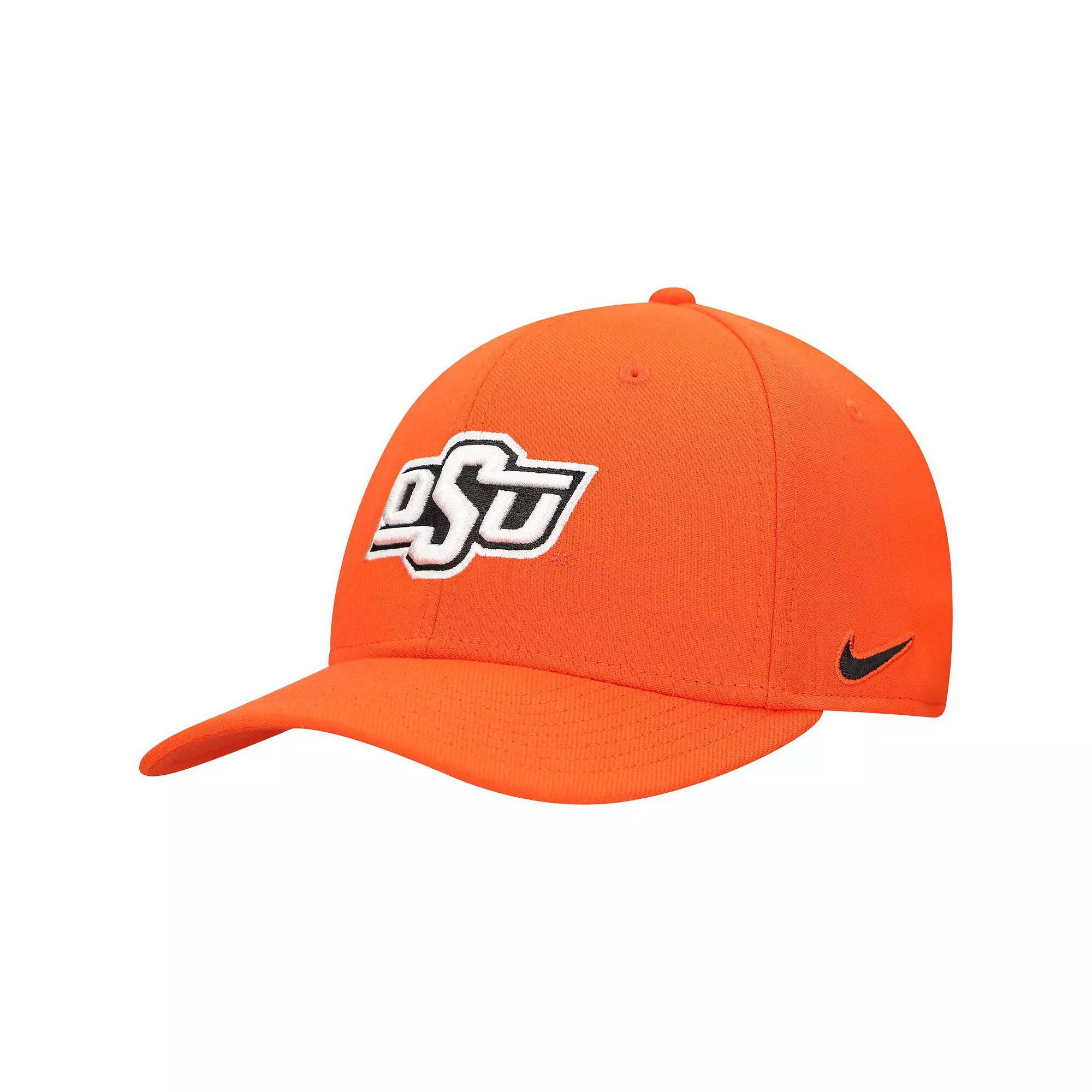 Men's Nike Orange Oklahoma State Cowboys 2024 Sideline Rise Swoosh Flex Hat, Size: Medium/Large Product Image