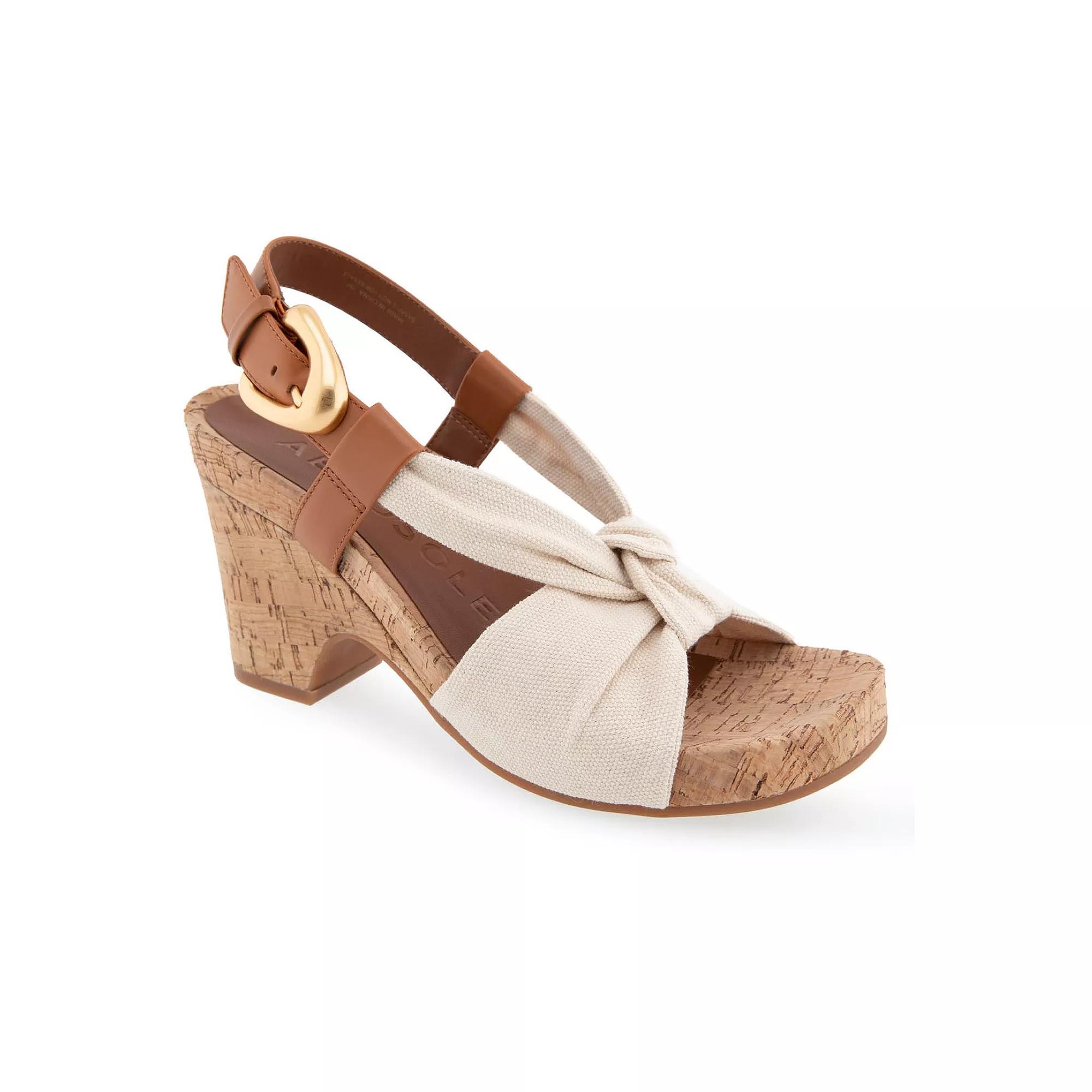 Aerosoles Miki Women's Wedge Sandals, Size: 10.5 Medium, Natural Light Blue Product Image