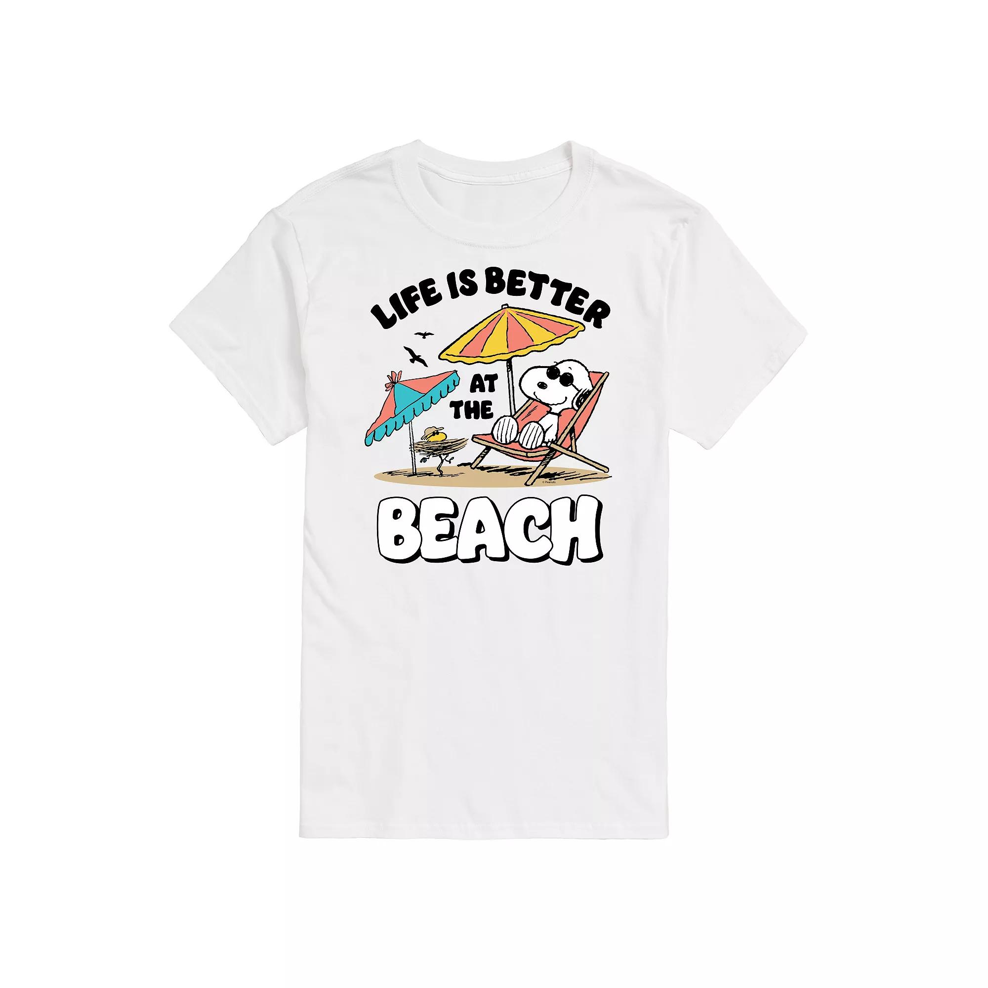 Big & Tall Peanuts Snoopy "Life's Better At The Beach" Graphic Tee, Men's,  Product Image