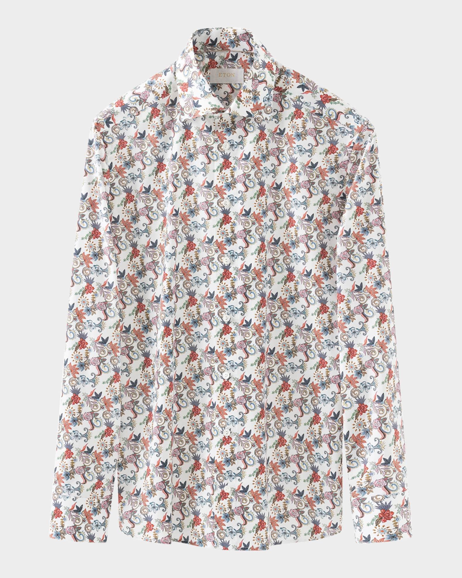 Men's Elevated Floral Twill Contemporary-Fit Dress Shirt Product Image