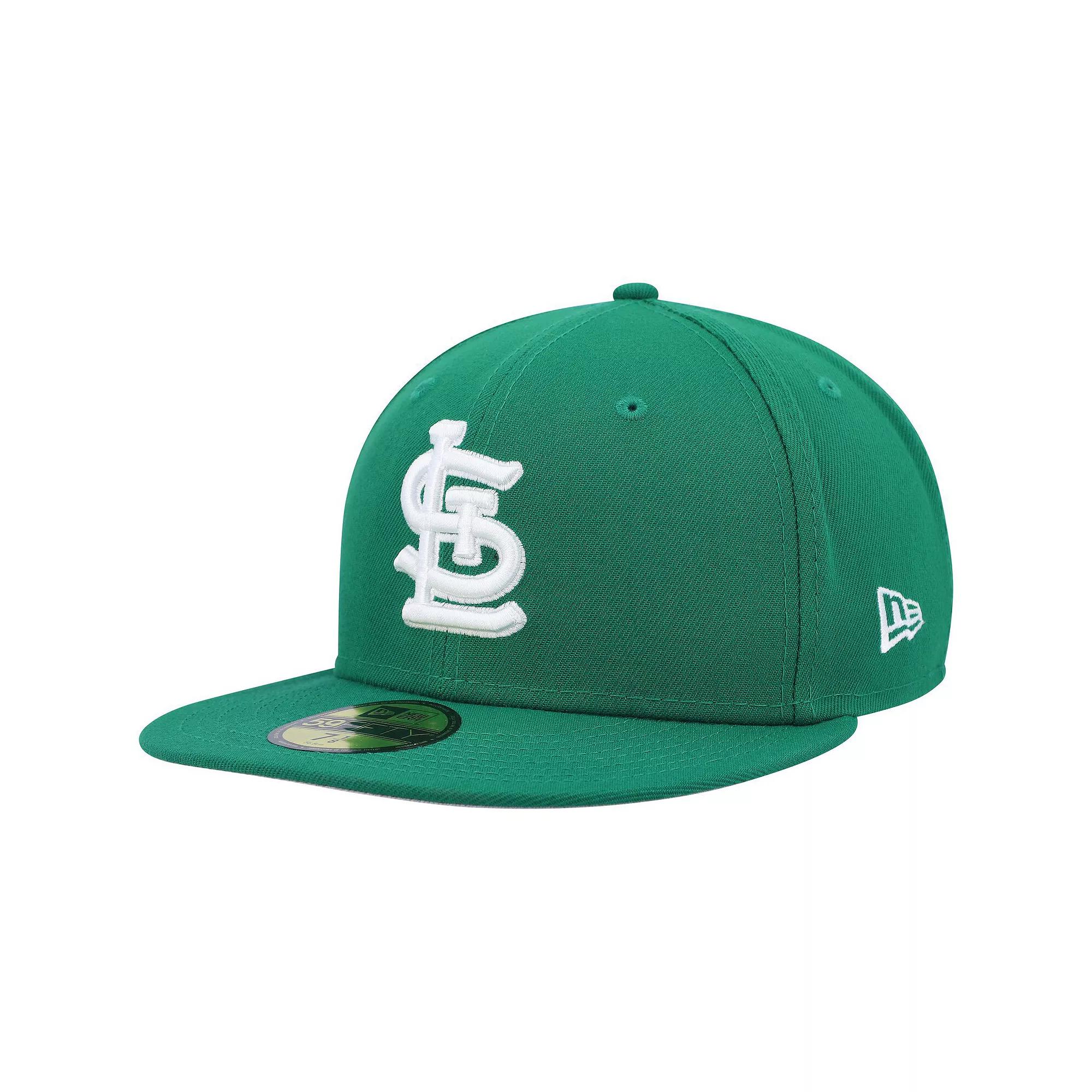 Men's New Era Kelly Green St. Louis Cardinals White Logo 59FIFTY Fitted Hat,  Product Image