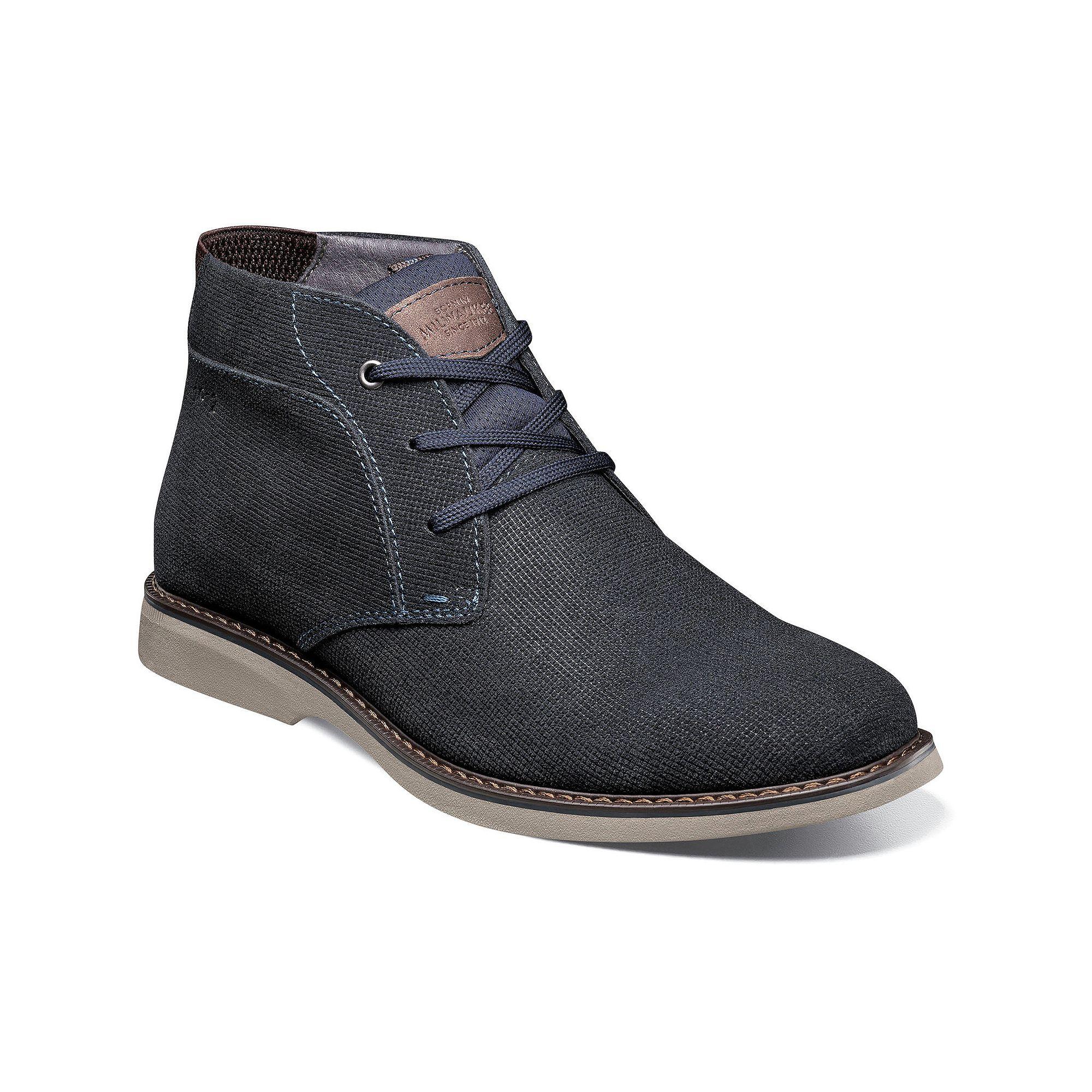 Nunn Bush Otto Mens Plain Toe Chukka Boots Blue Product Image