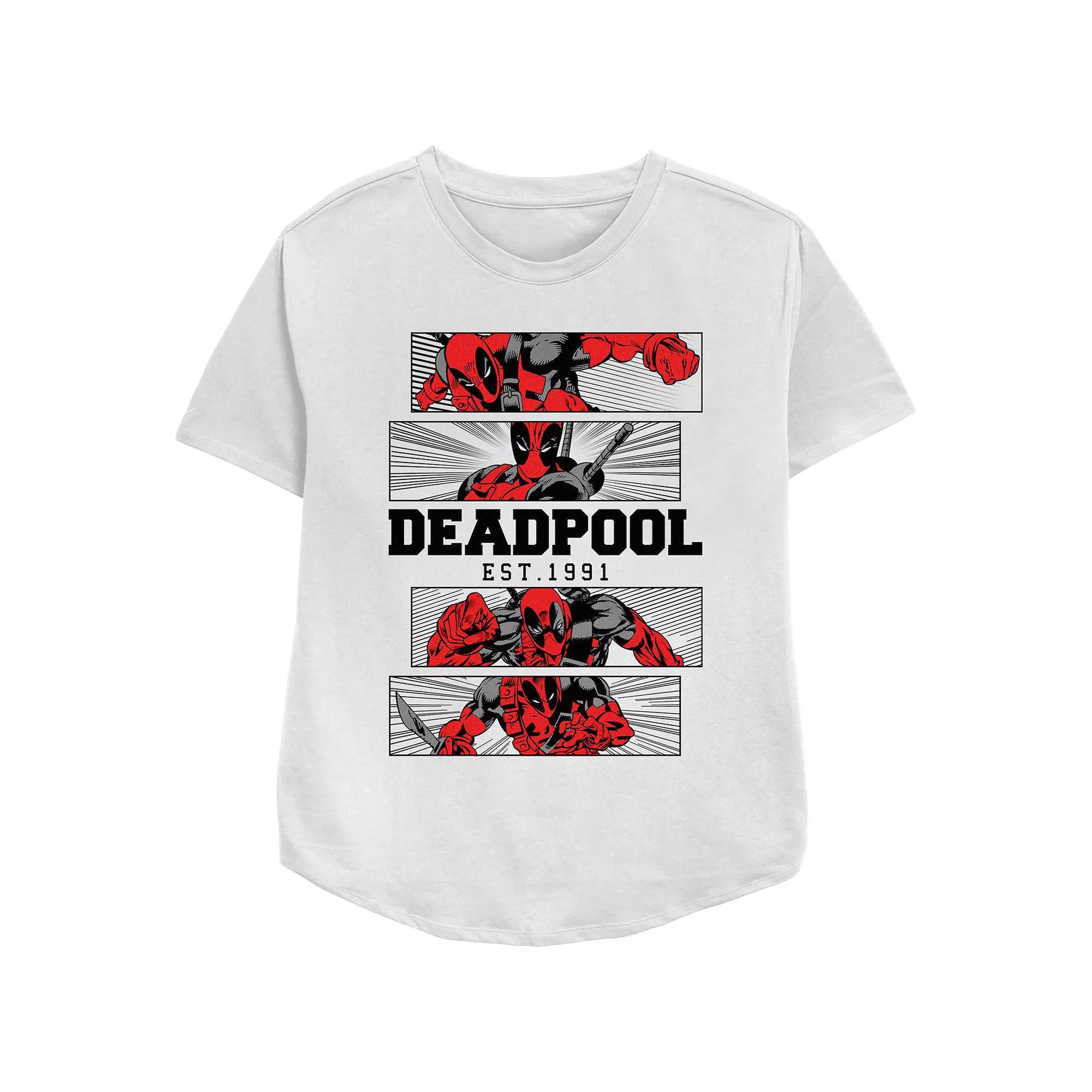 Women's Marvel Deadpool Est. 1991 Graphic Tee, Size: XXL, White Product Image
