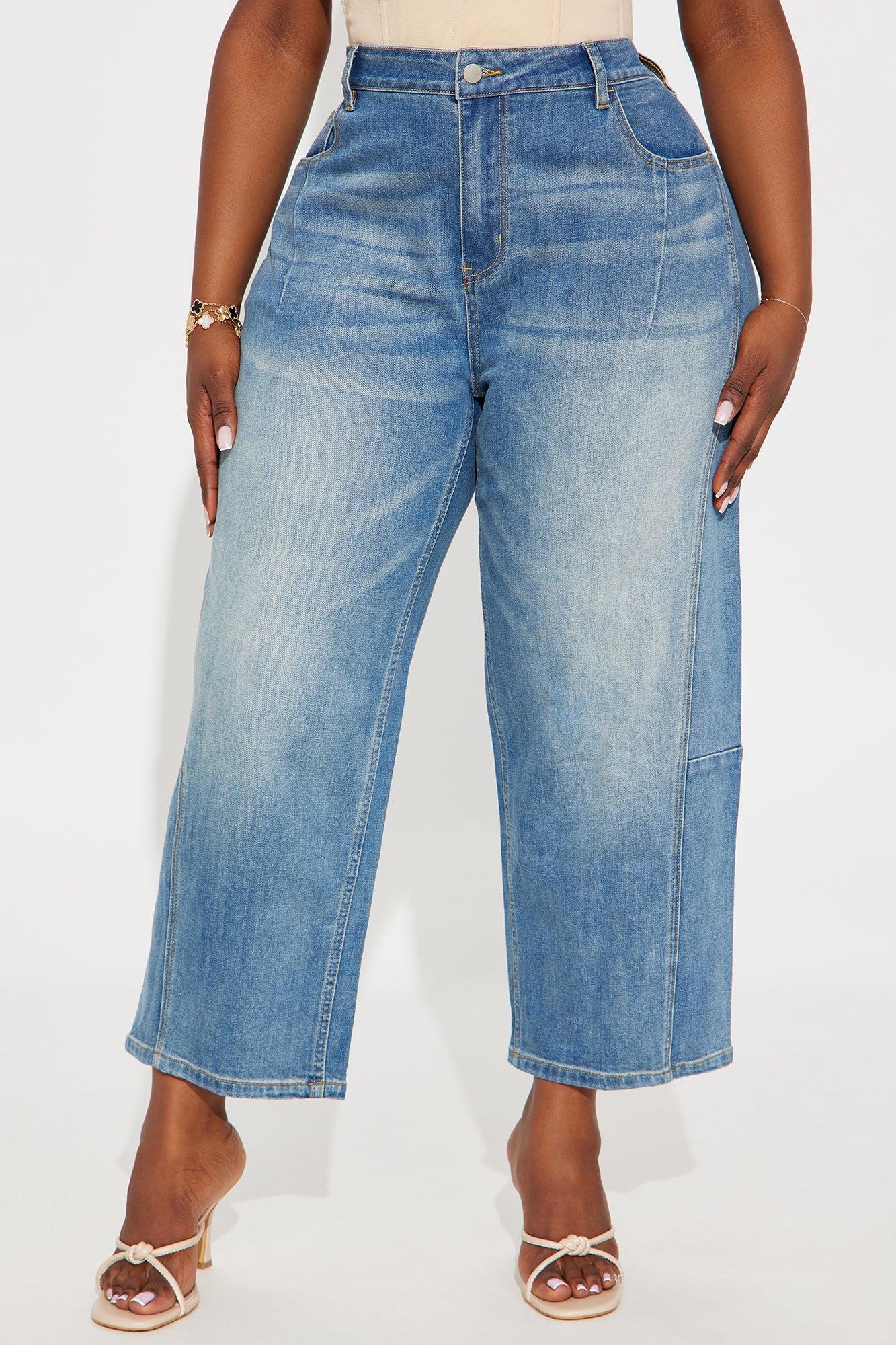 Overdrive Cropped Wide Leg Jeans - Medium Wash Female Product Image