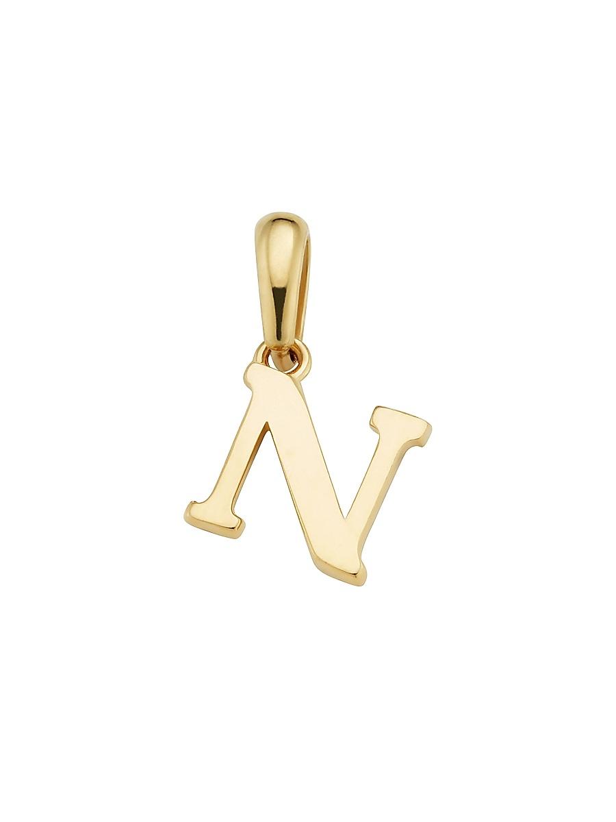 Womens 14K Yellow Gold My Letter Initial Pendant Charm Product Image