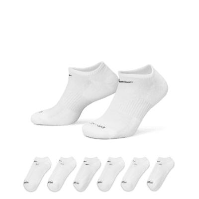 Nike Mens Everyday Plus Cushioned Training No-Show Socks (6 Pairs) | SX6898-100 Product Image