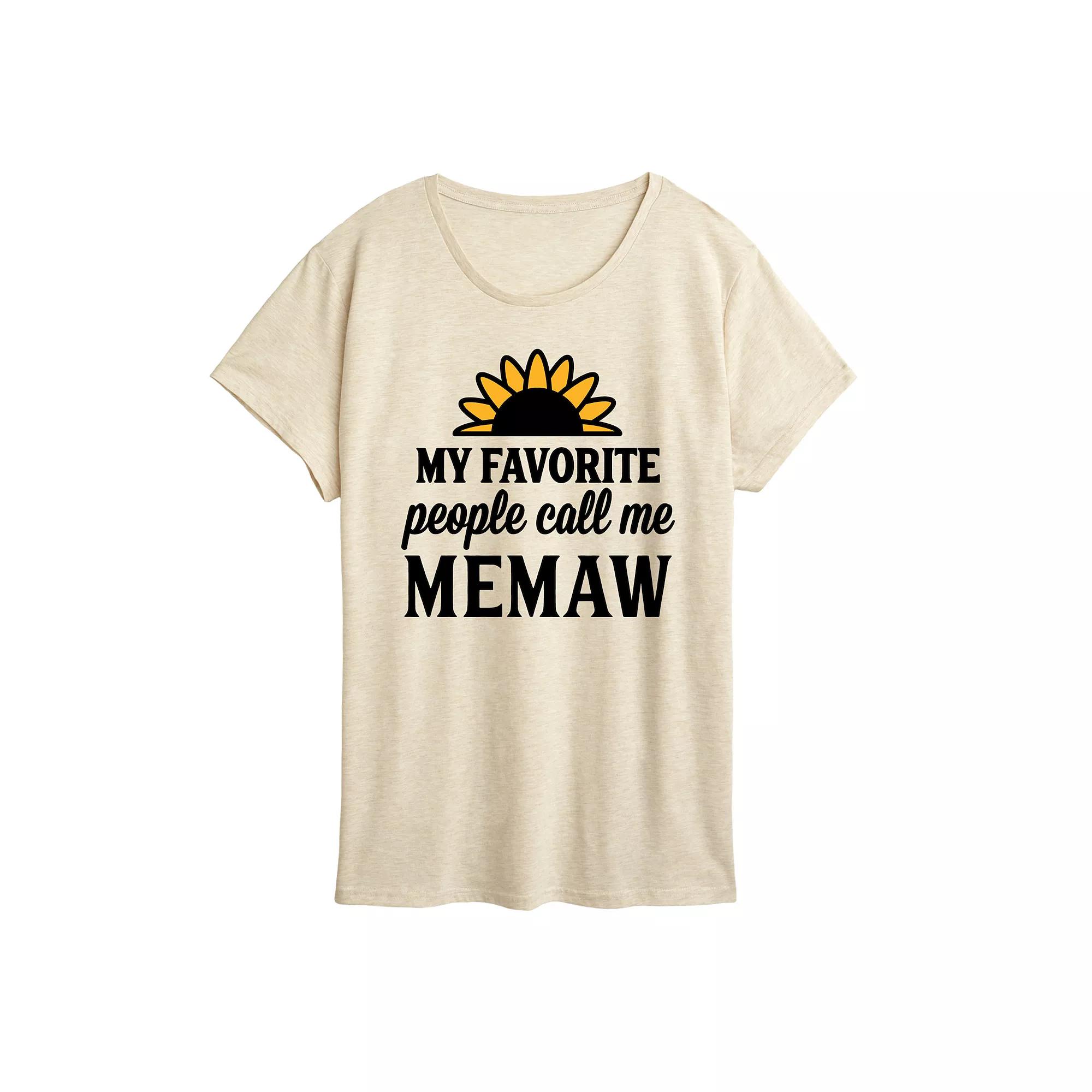 Women's Favorite People Call Me Memaw Graphic Tee,  Product Image