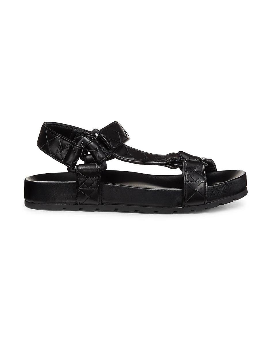 Bottega Veneta Womens Leather Flat Sandals Product Image