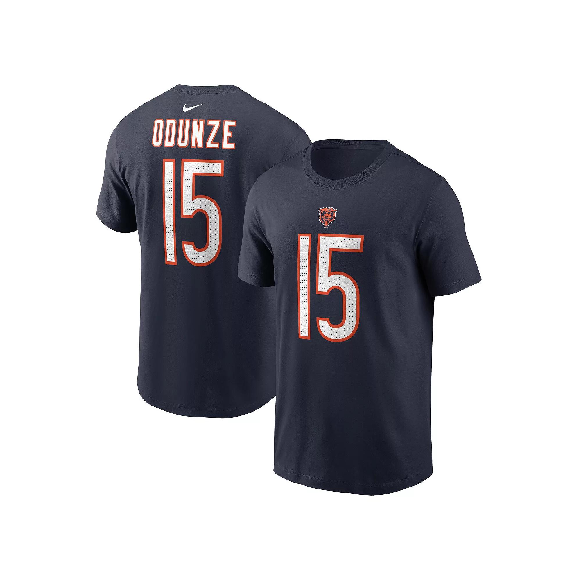 Men's Nike Rome Odunze Navy Chicago Bears 2024 NFL Draft First Round Pick Name & Number T-Shirt,  Product Image