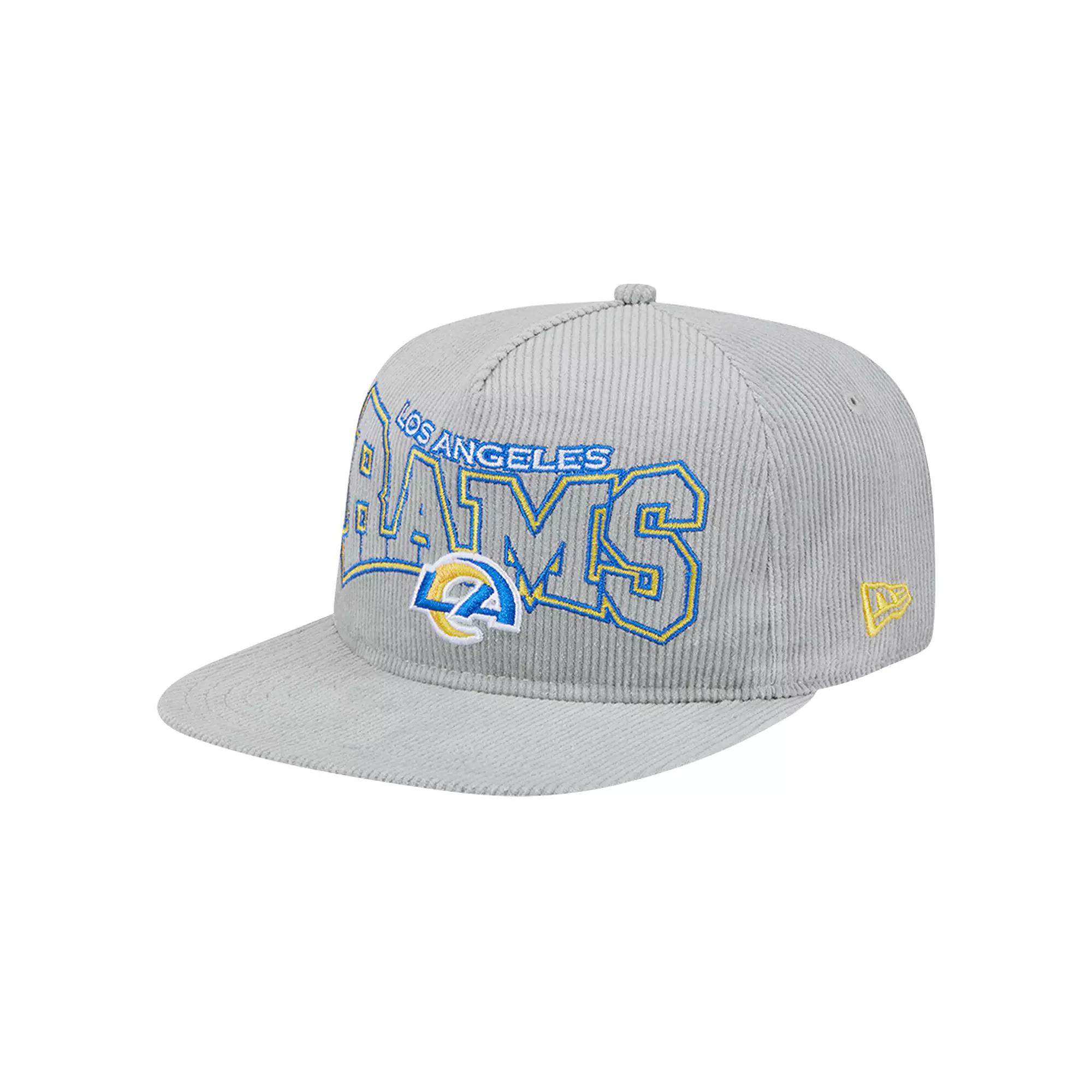 Men's New Era Gray Los Angeles Rams Corduroy Golfer Adjustable Hat, Grey Product Image