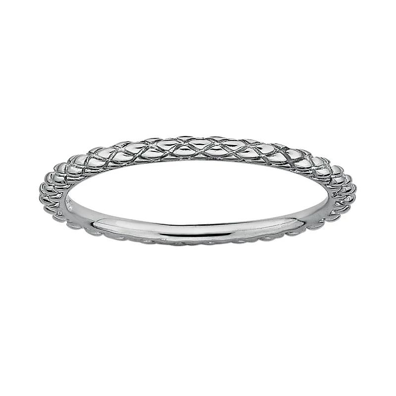 Stacks & Stones Sterling Silver Crisscross Stack Ring, Women's, Size: 8 Product Image