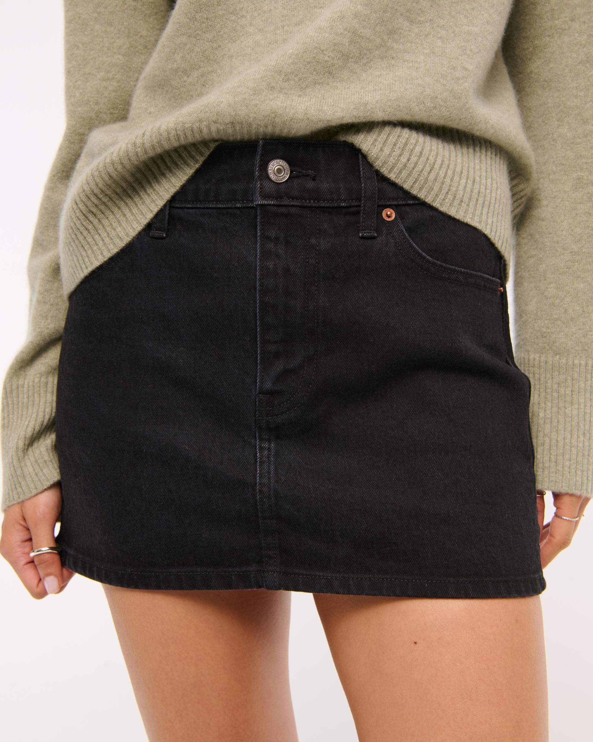 Mid Rise Denim Mini Skirt Product Image