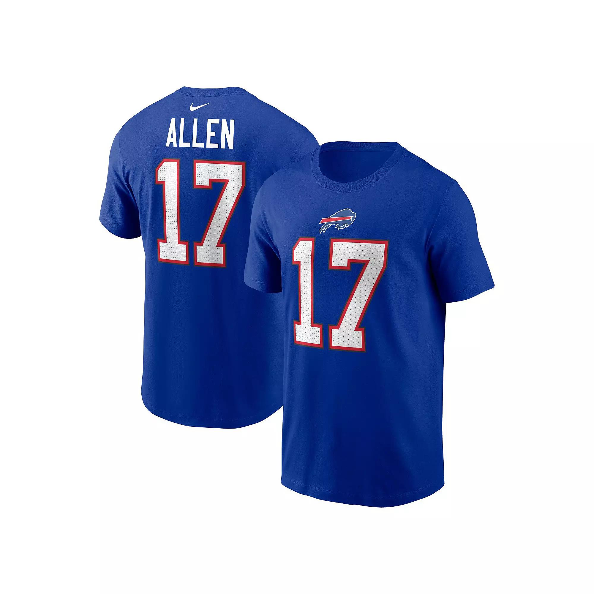 Men's Nike Josh Allen Royal Buffalo Bills Player Name & Number T-Shirt,  Product Image