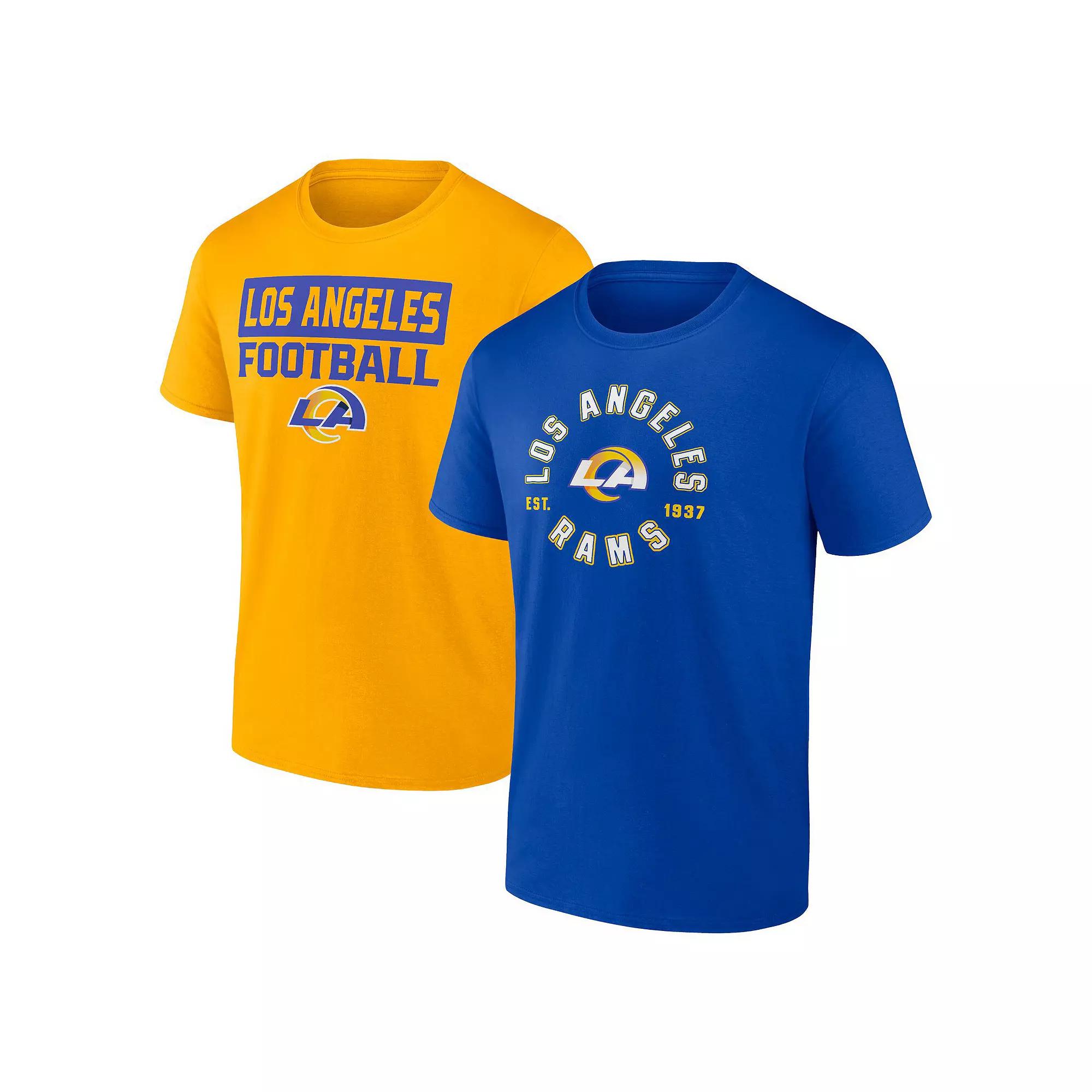 Men's Fanatics Los Angeles Rams Serve T-Shirt Combo Pack, Size: XL, Blue Product Image