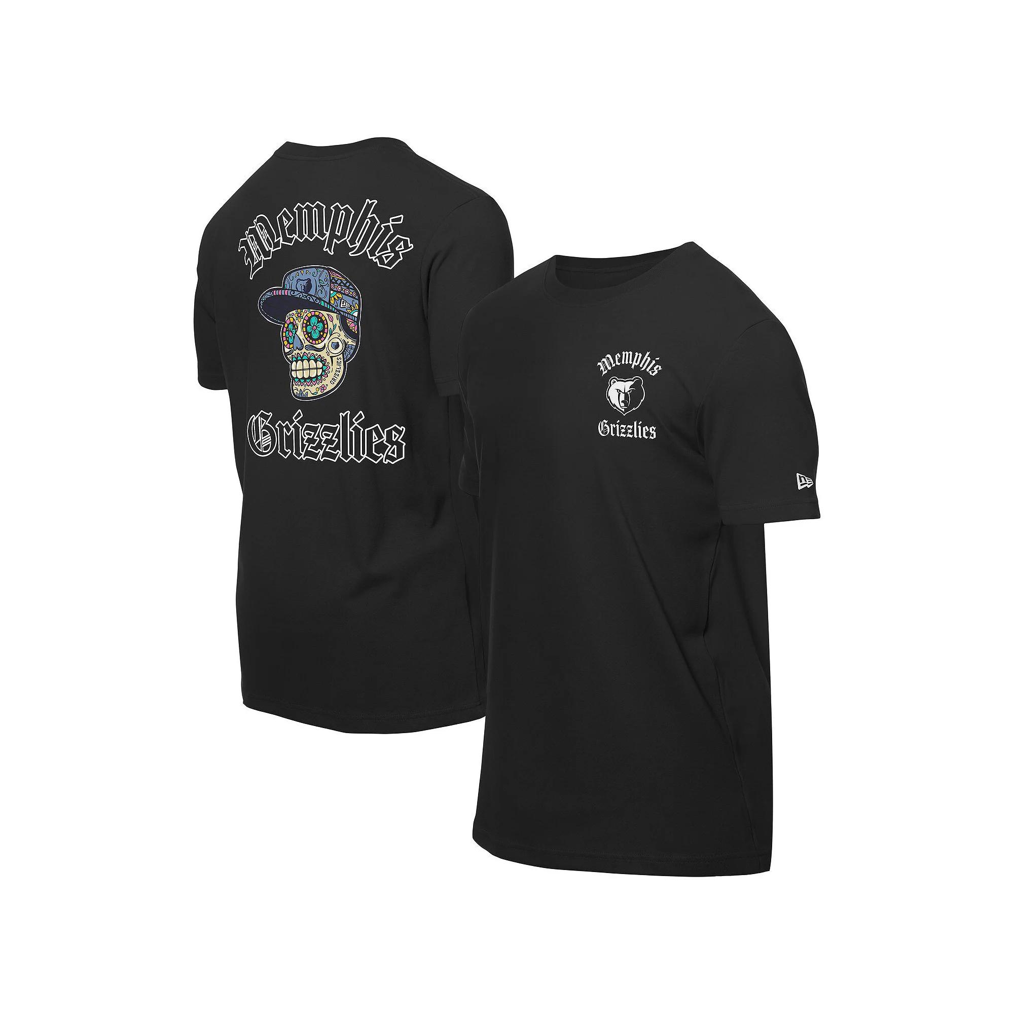Men's New Era Black Memphis Grizzlies Sugar Skulls T-Shirt,  Product Image