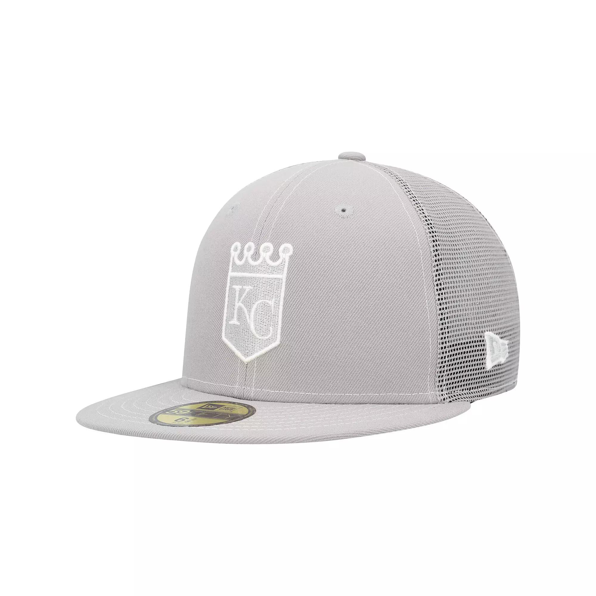 Men's New Era  Gray Kansas City Royals 2023 On-Field Batting Practice 59FIFTY Fitted Hat, Size: 6 7/8, Grey Product Image