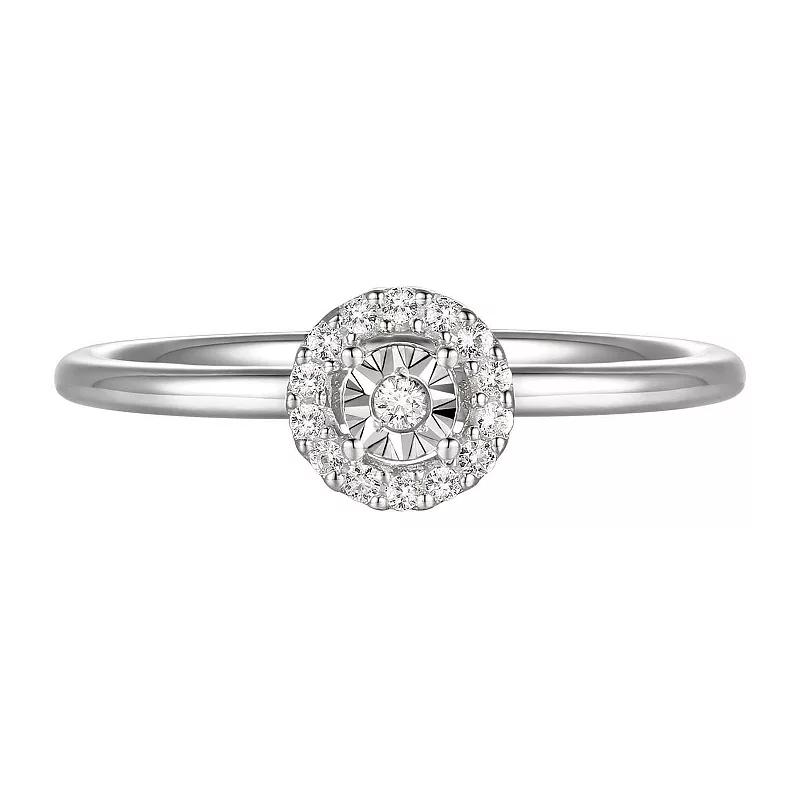 MASTERPIECE Sterling Silver 1/10 Carat T.W. Diamond Ring, Women's,  Product Image