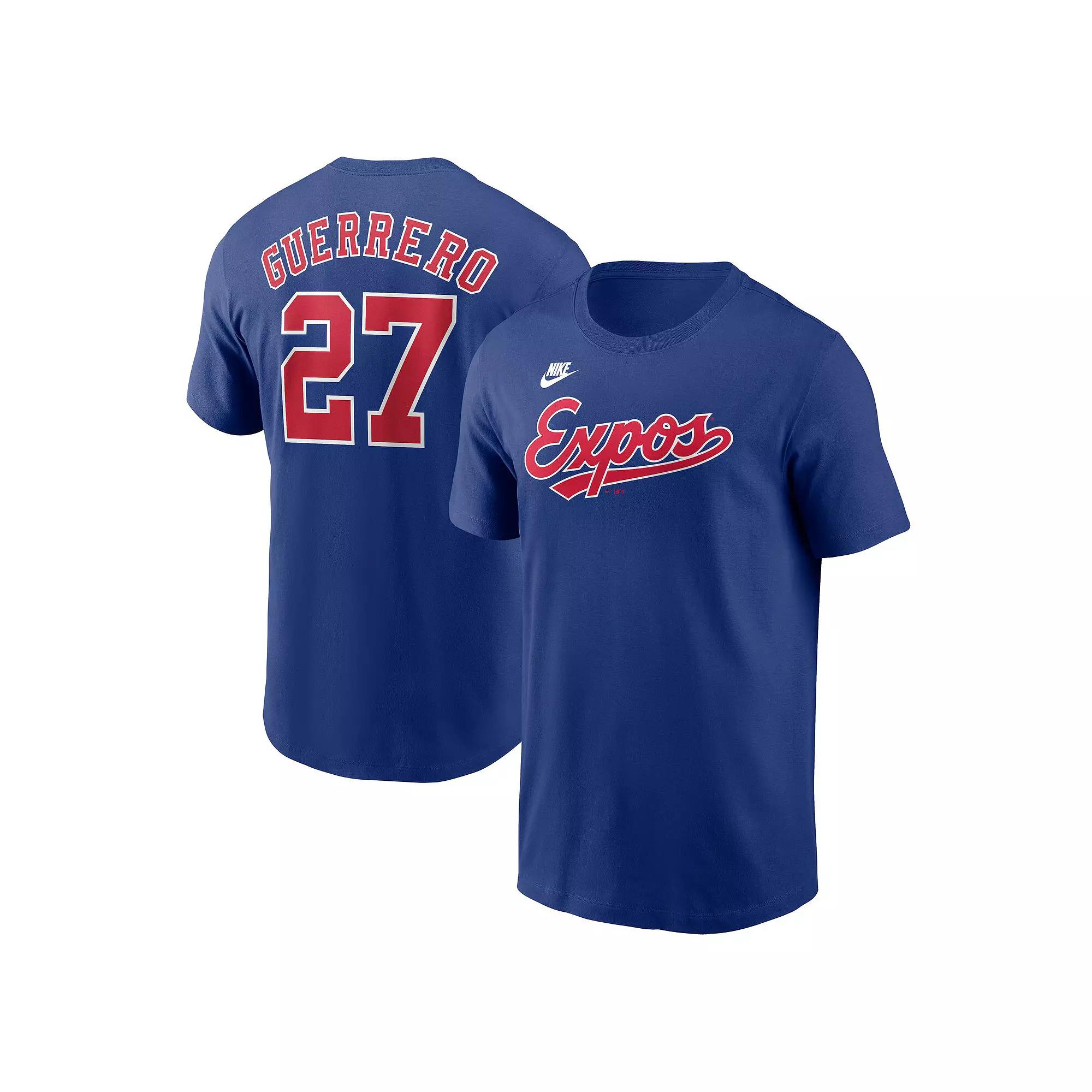Men's Nike Vladimir Guerrero Blue Montreal Expos Cooperstown Collection Fuse Name & Number T-Shirt,  Product Image