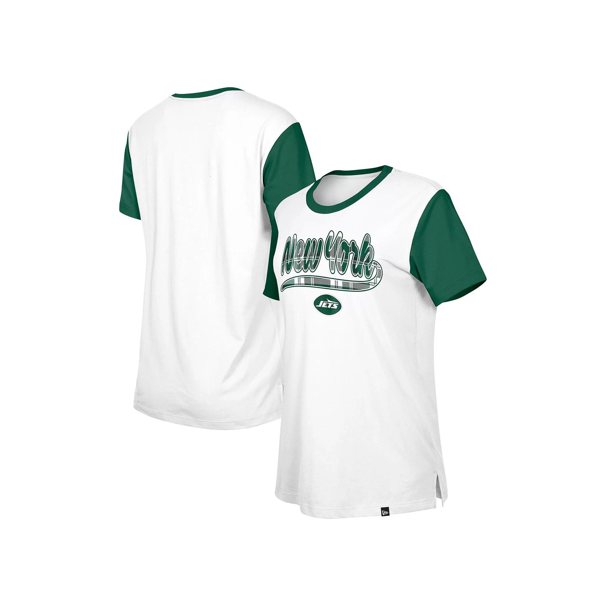 Women's New Era White/Green New York Jets 3rd Down T-Shirt, Size: Small Product Image