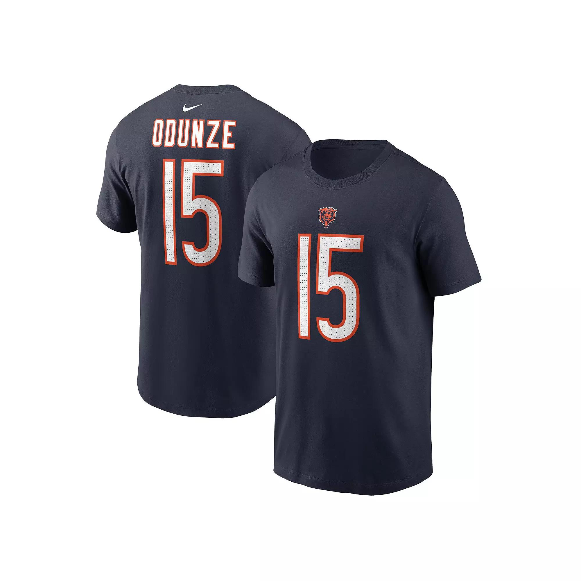 Men's Nike Rome Odunze Navy Chicago Bears 2024 NFL Draft First Round Pick Name & Number T-Shirt,  Product Image