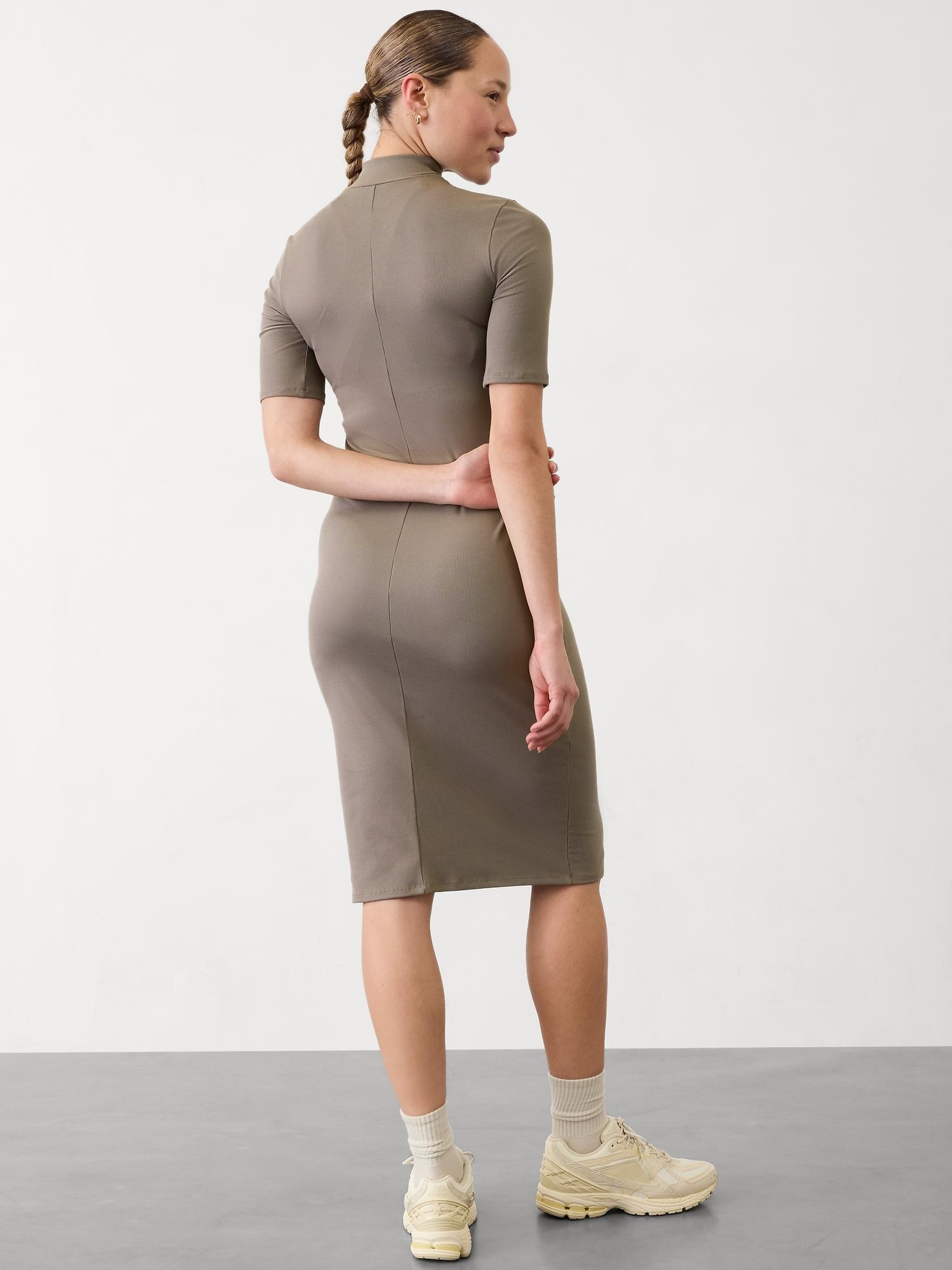 Signature Rib Mock Neck Dress Product Image