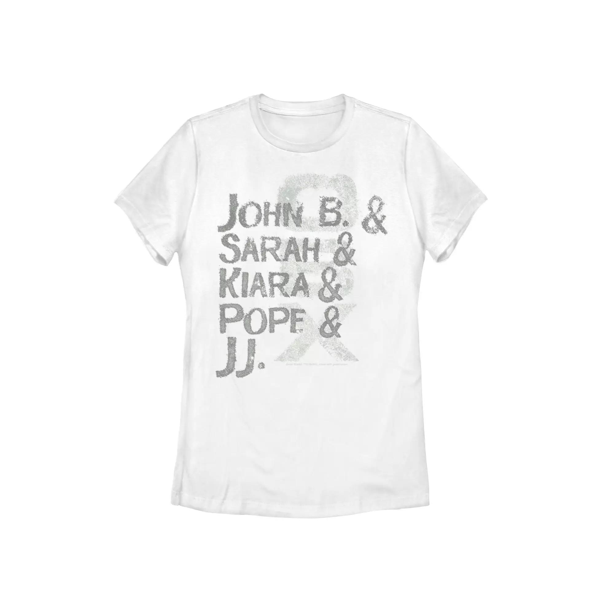 Juniors' Outer Banks Distressed Name Stack Tee, Girl's,  Product Image