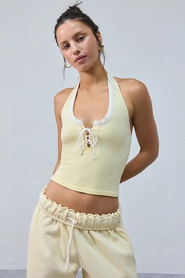 Out From Under Stassi Seamless Knit Lace-Up Halter Top Womens at Urban Outfitters Product Image