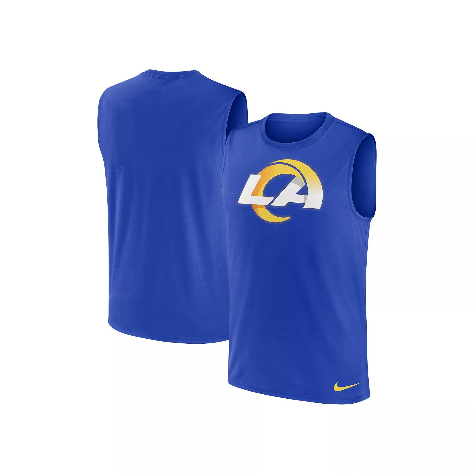 Men's Nike Royal Los Angeles Rams Blitz Legend Muscle Perform Tank Top, Size: Medium, Blue Product Image