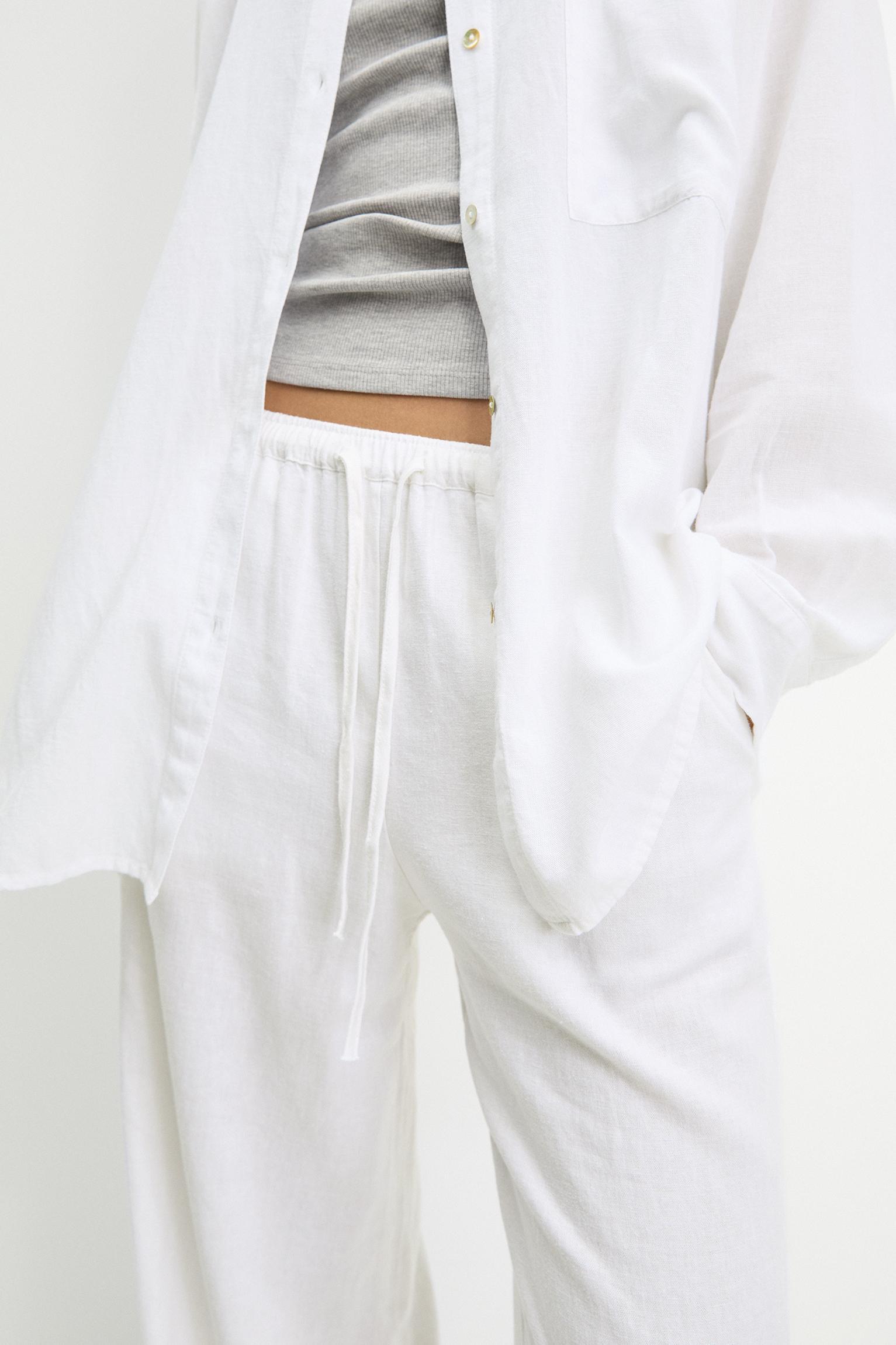 Linen blend sweatpants Product Image