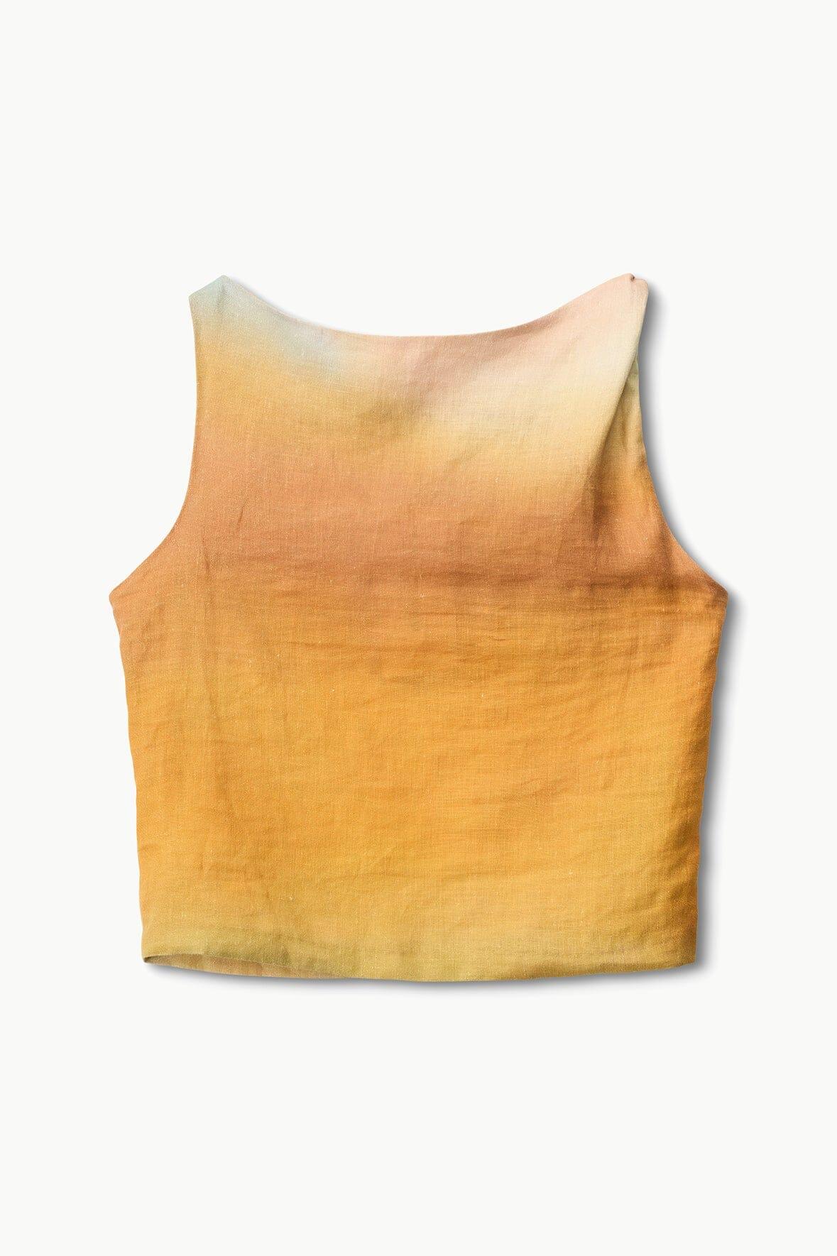 BOA LINEN TOP | PASTEL CLOUDS Product Image