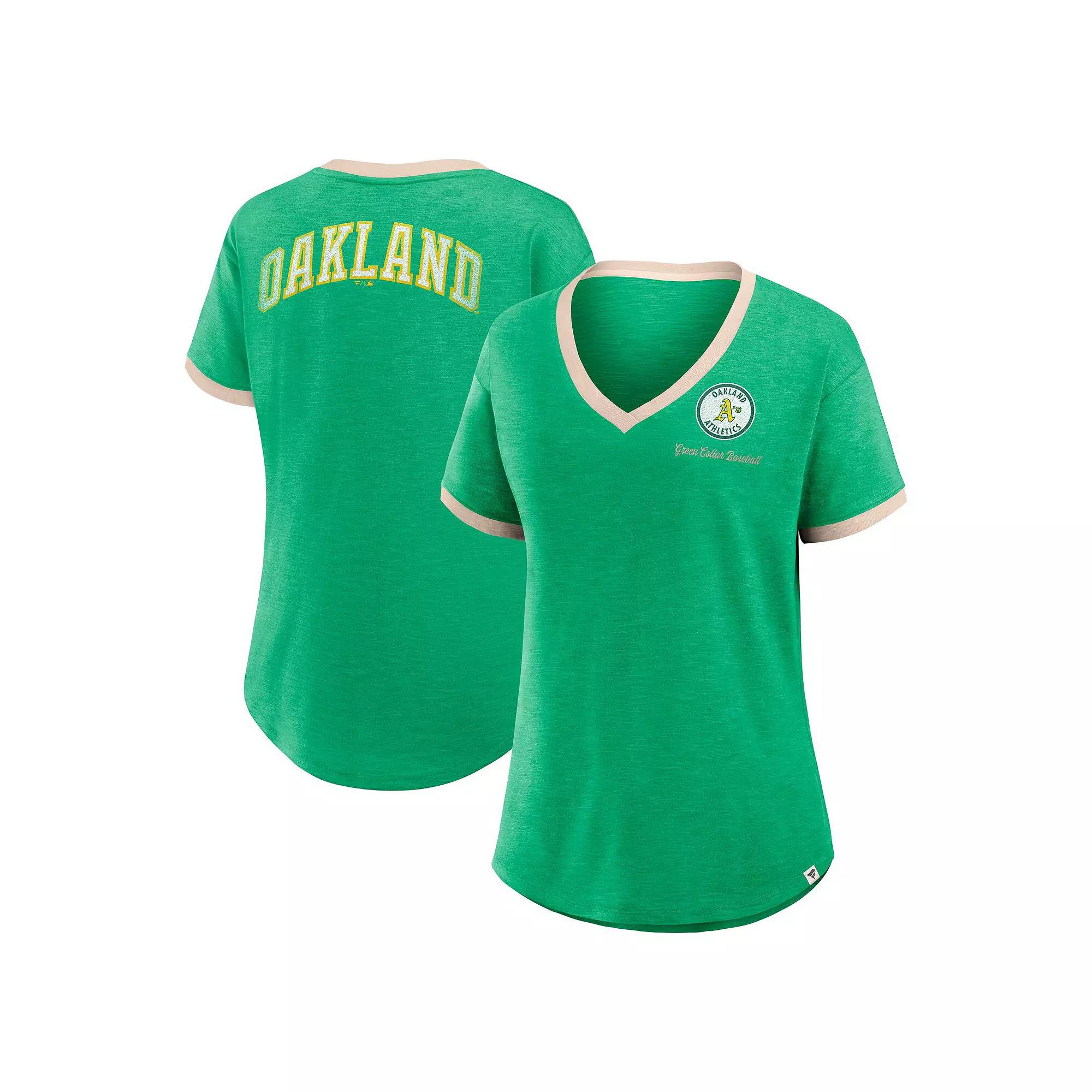 Women's Fanatics Black Tampa Bay Rays Binge Worthy Stadium Slub V-Neck T-Shirt,  Product Image