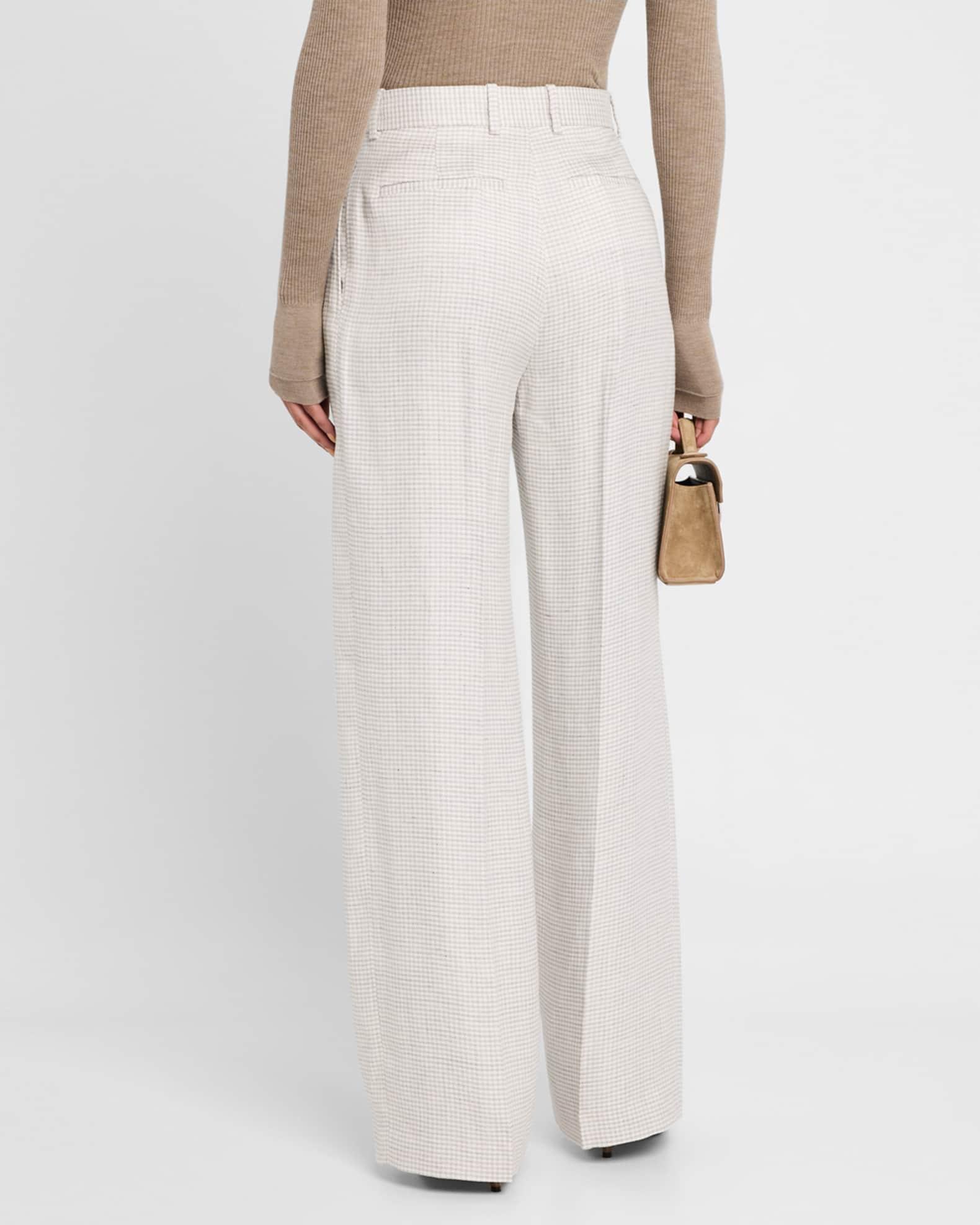 Houndstooth Classic Straight Trousers Product Image