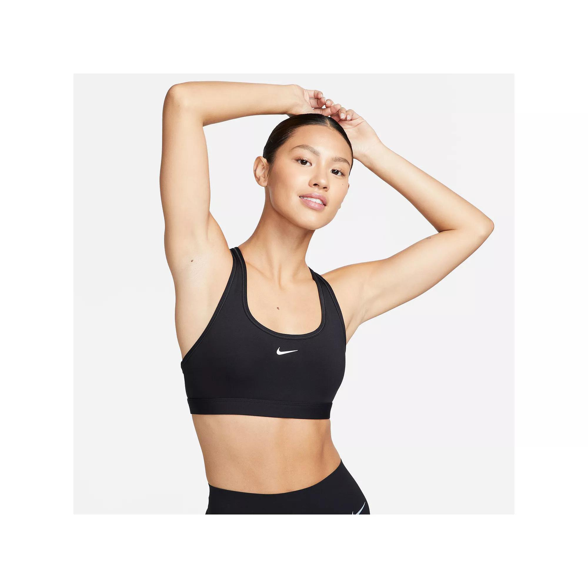 Nike Womens Swoosh Light Support Non-Padded Sports Bra | DX6817-010 Product Image