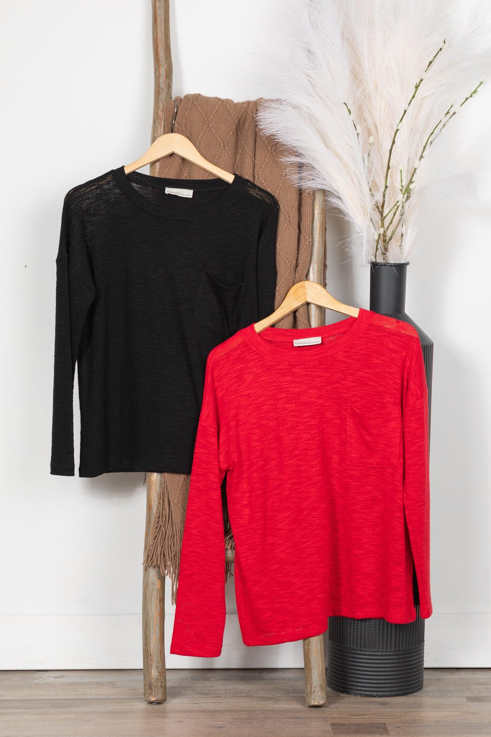 Slub Hacci Long Sleeve T-Shirt Product Image