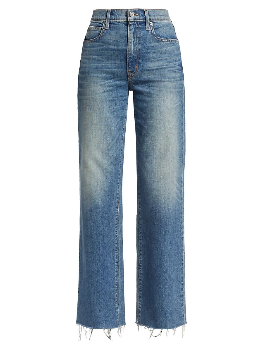 Womens Grace High-Rise Stretch Wide-Leg Jeans Product Image