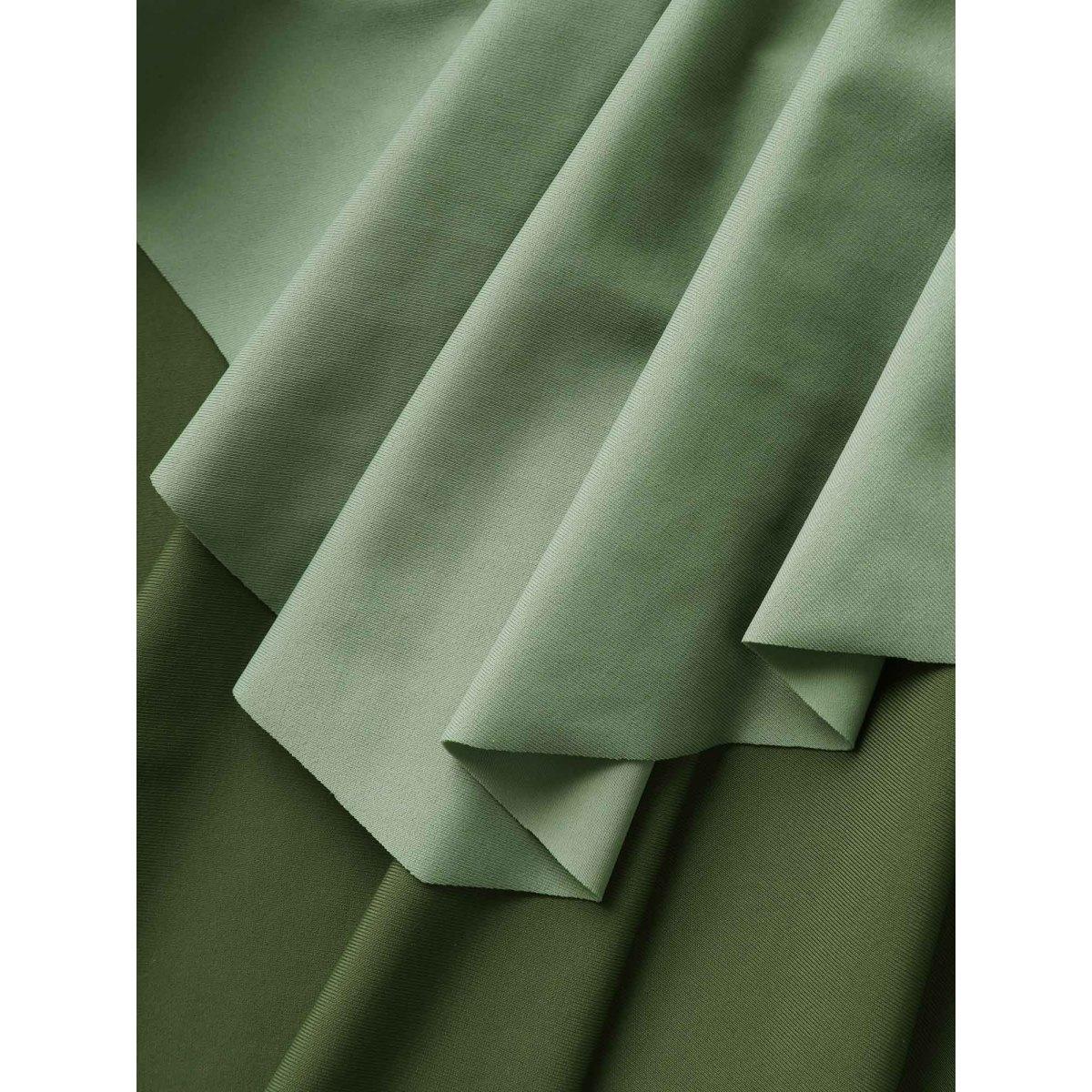 Plus Size U Neck Contrast Tiered Ruffles One Piece Swimsuit Women's Swimwear ArmyGreen Beach Tiered Curve Bathing Suits High stretch One Pieces BloomChic 14-16/1X Product Image