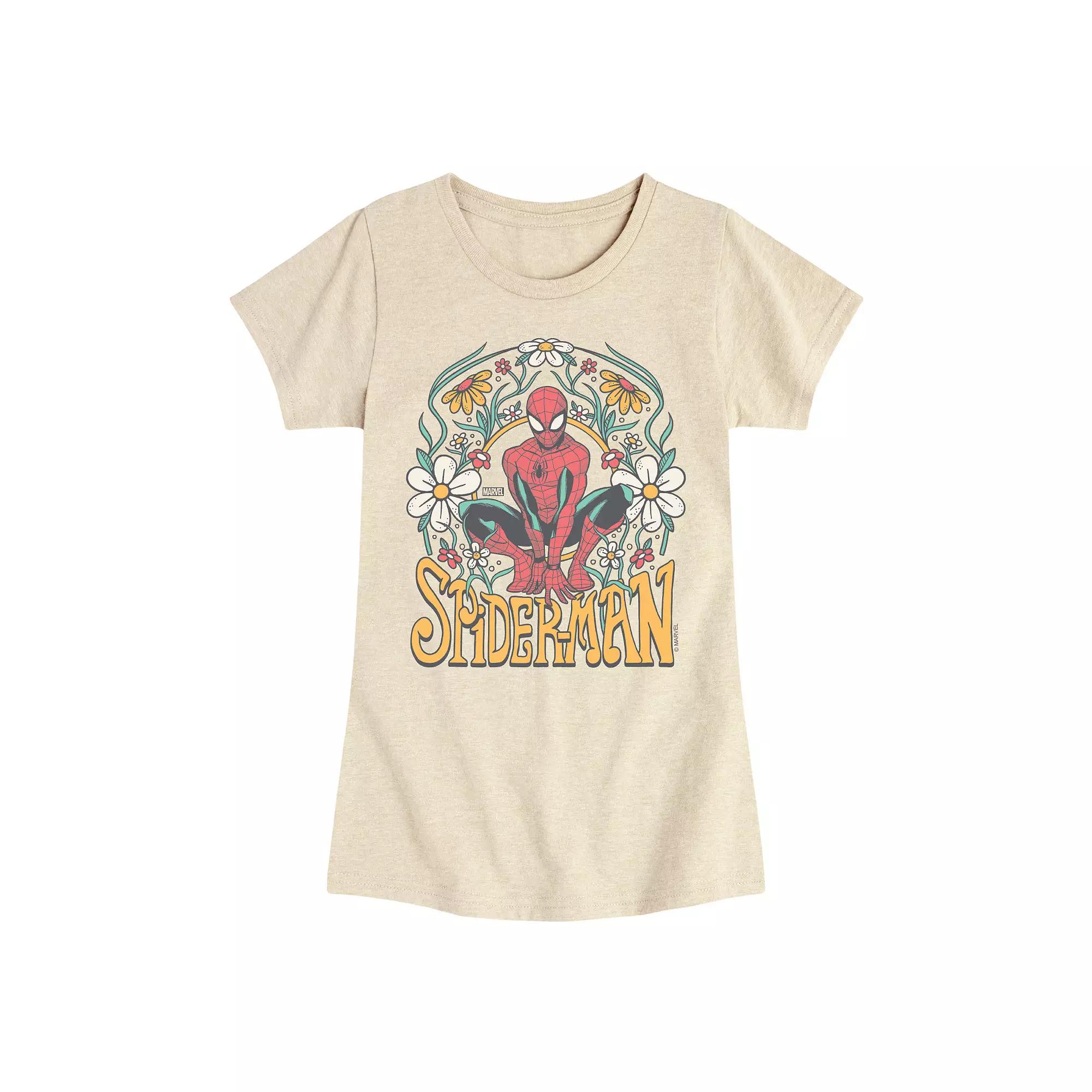 Girls 7-16 Spider-Man Vintage Florals Tee, Girl's,  Product Image