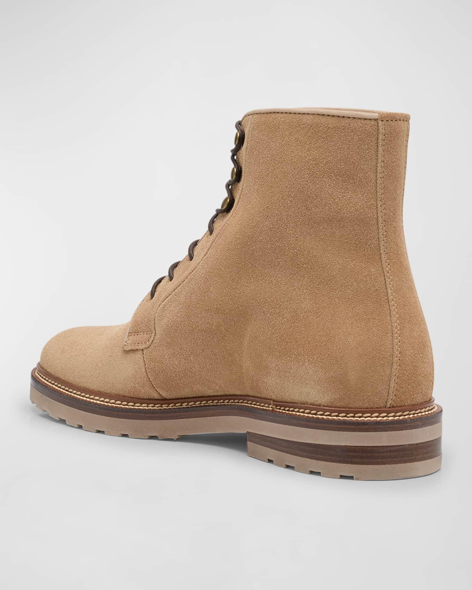 Men's Suede Lace-Up Ankle Boots Product Image