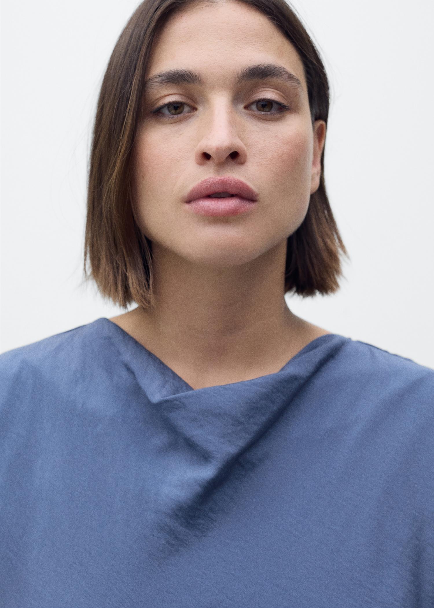 Draped straight dress - Women | MANGO USA Product Image