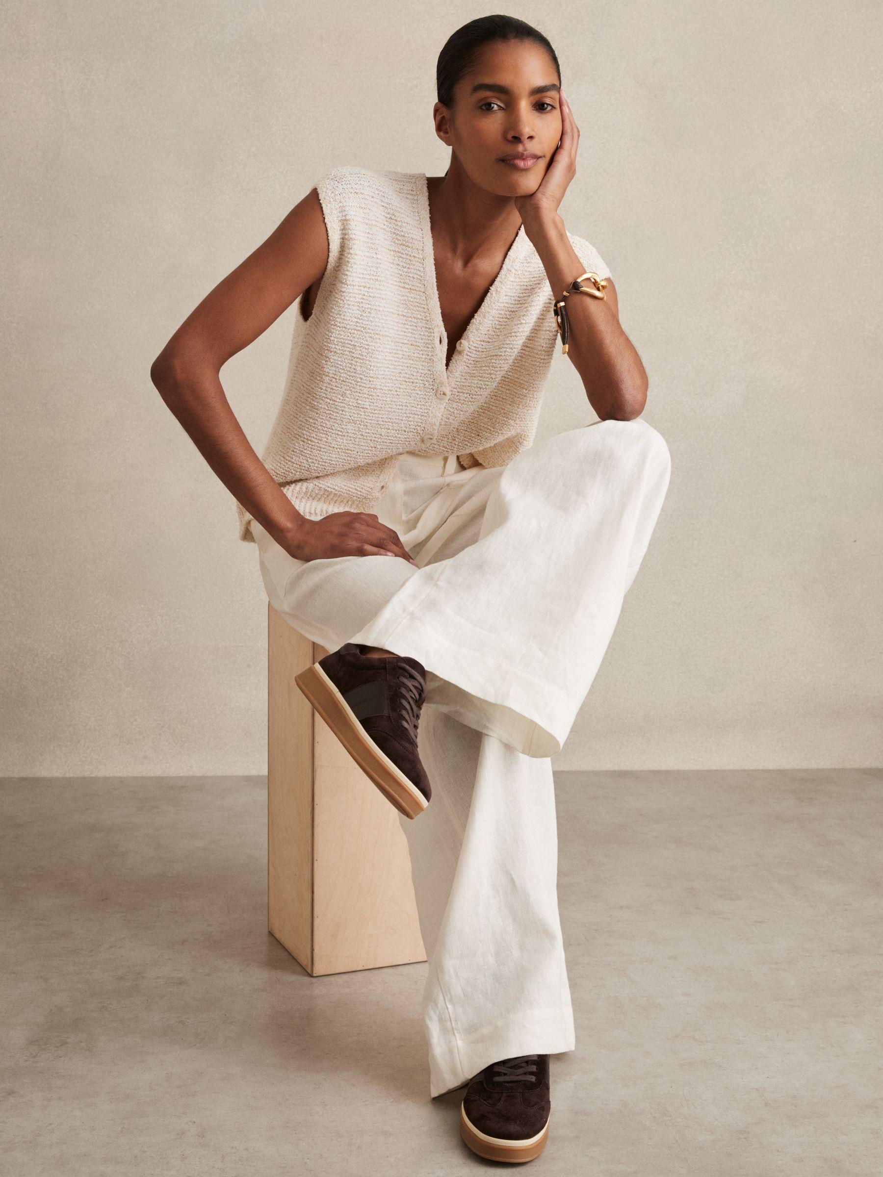 Suede Low-Top Trainers in Chocolate Product Image