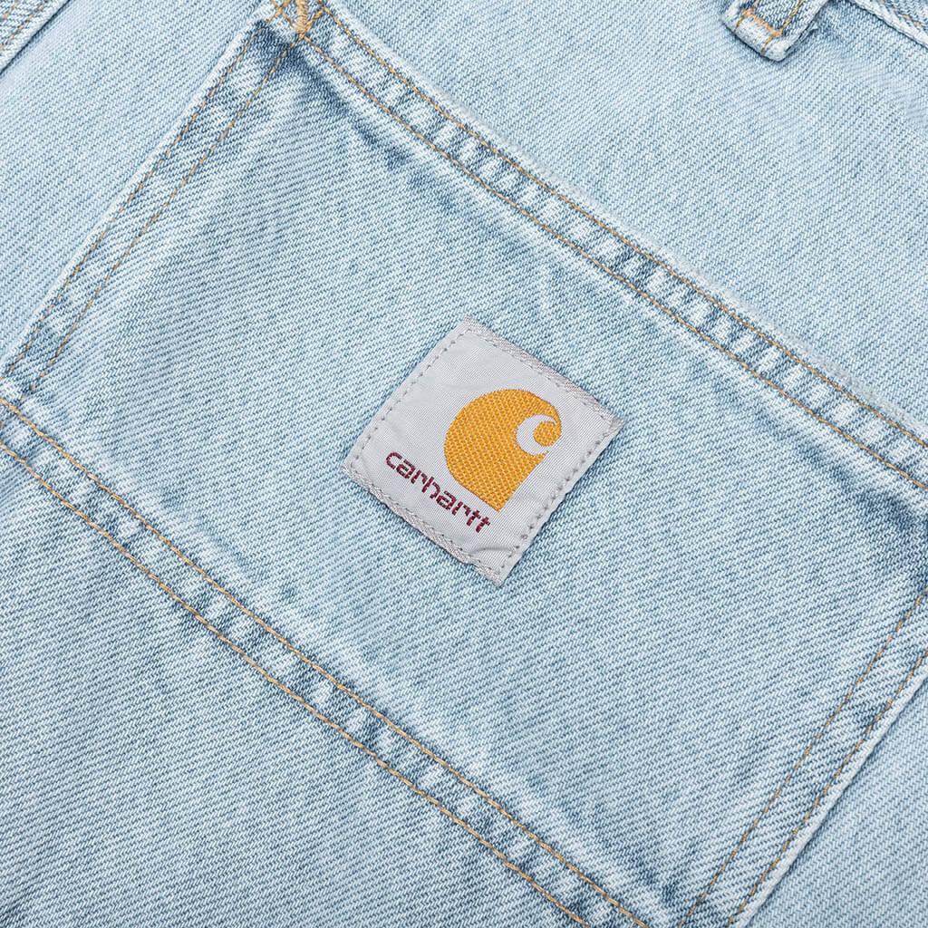 Double Knee Short - Blue Heavy Stone Bleached Male Product Image