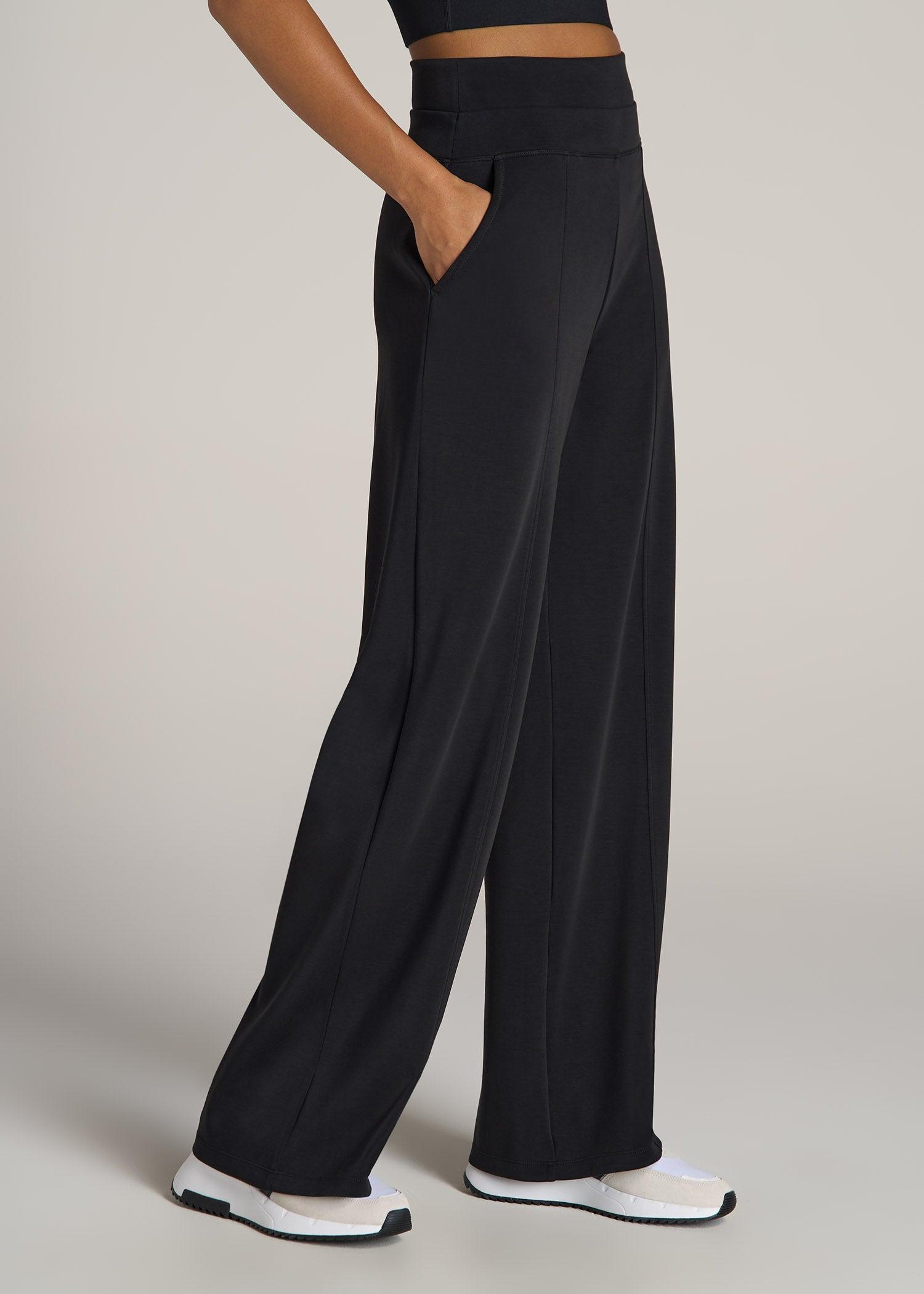 Soft Motion Wide Leg Ultra High Rise Pant for Tall Women in Black Female Product Image